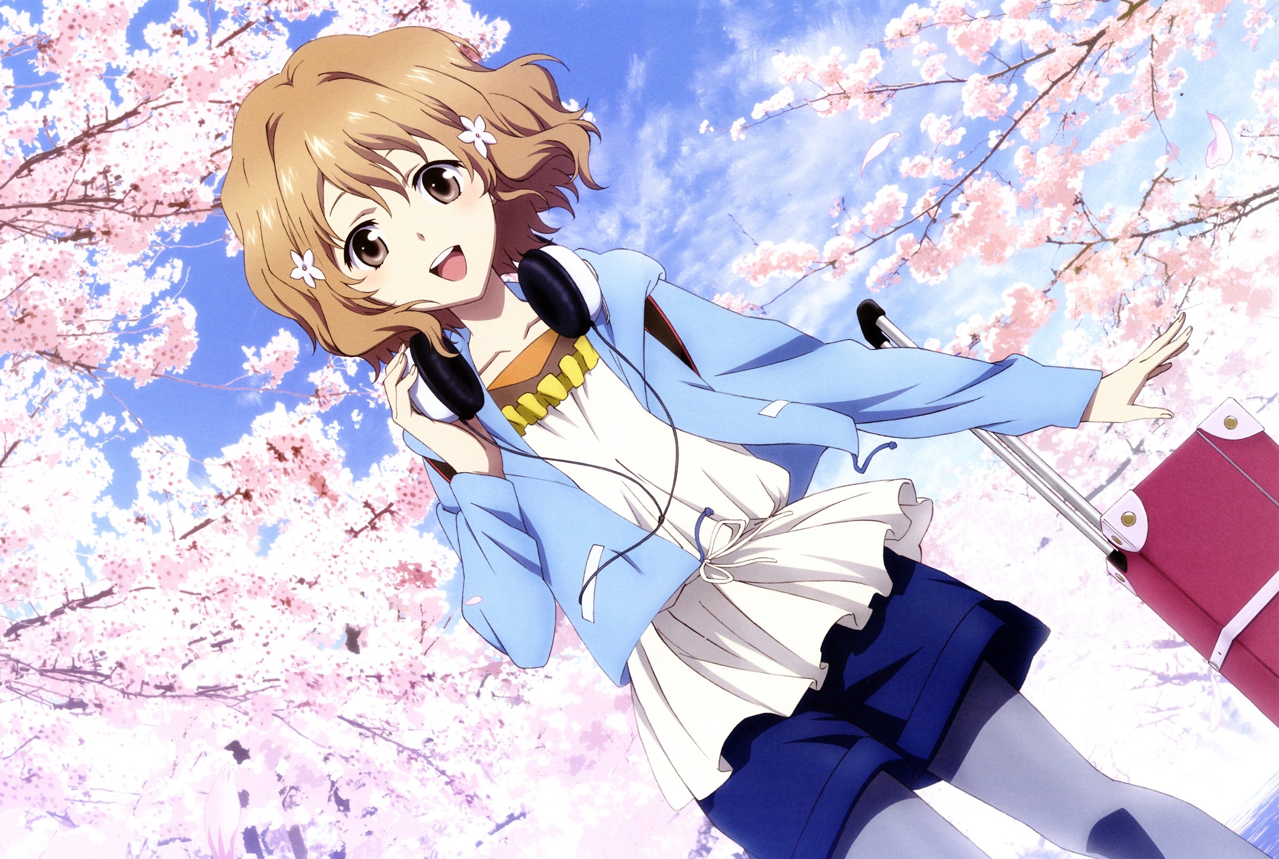 Ohana Matsumae with Cherry Blossoms HD Wallpaper