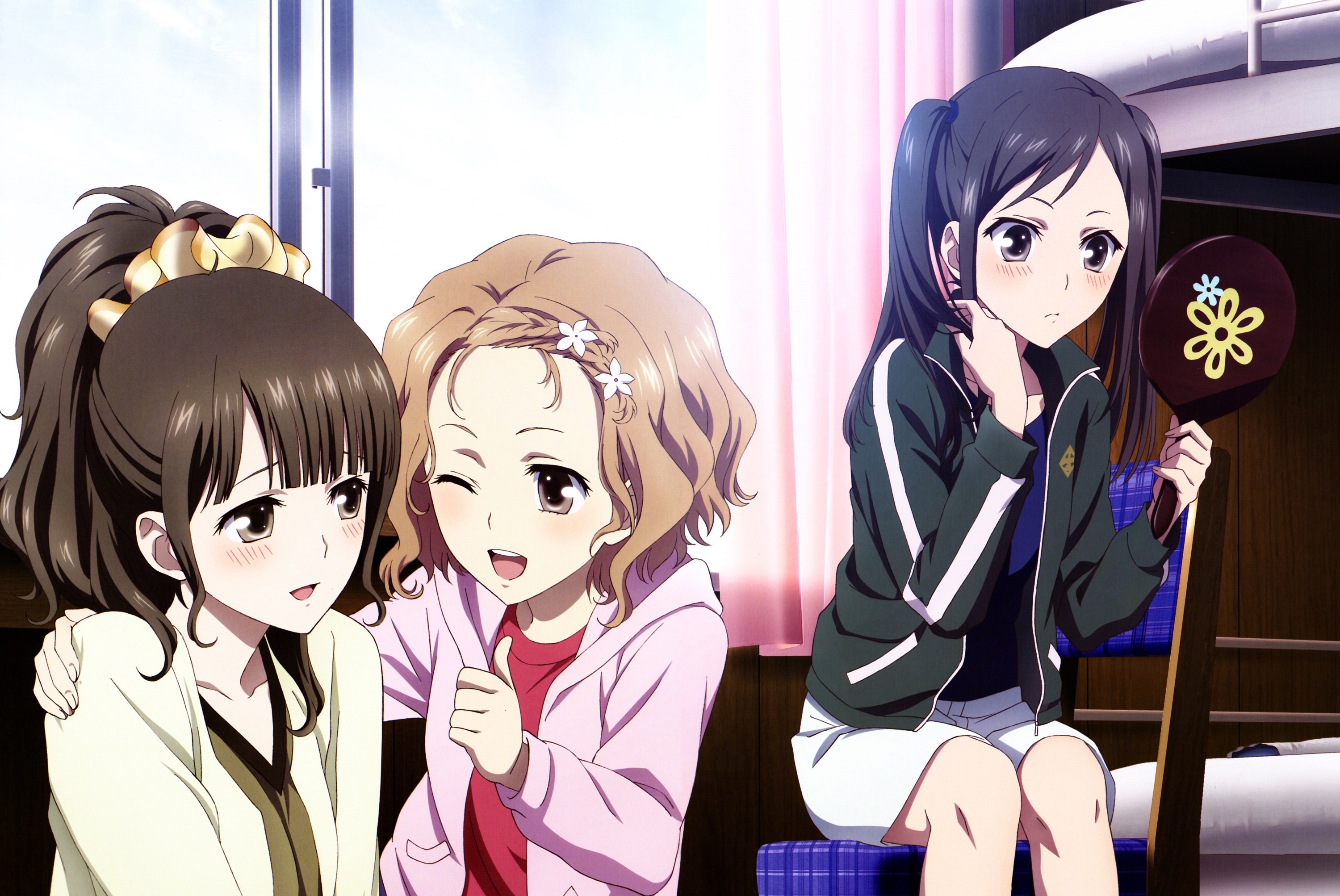 Ohana Matsumae and friends in a room HD Wallpaper