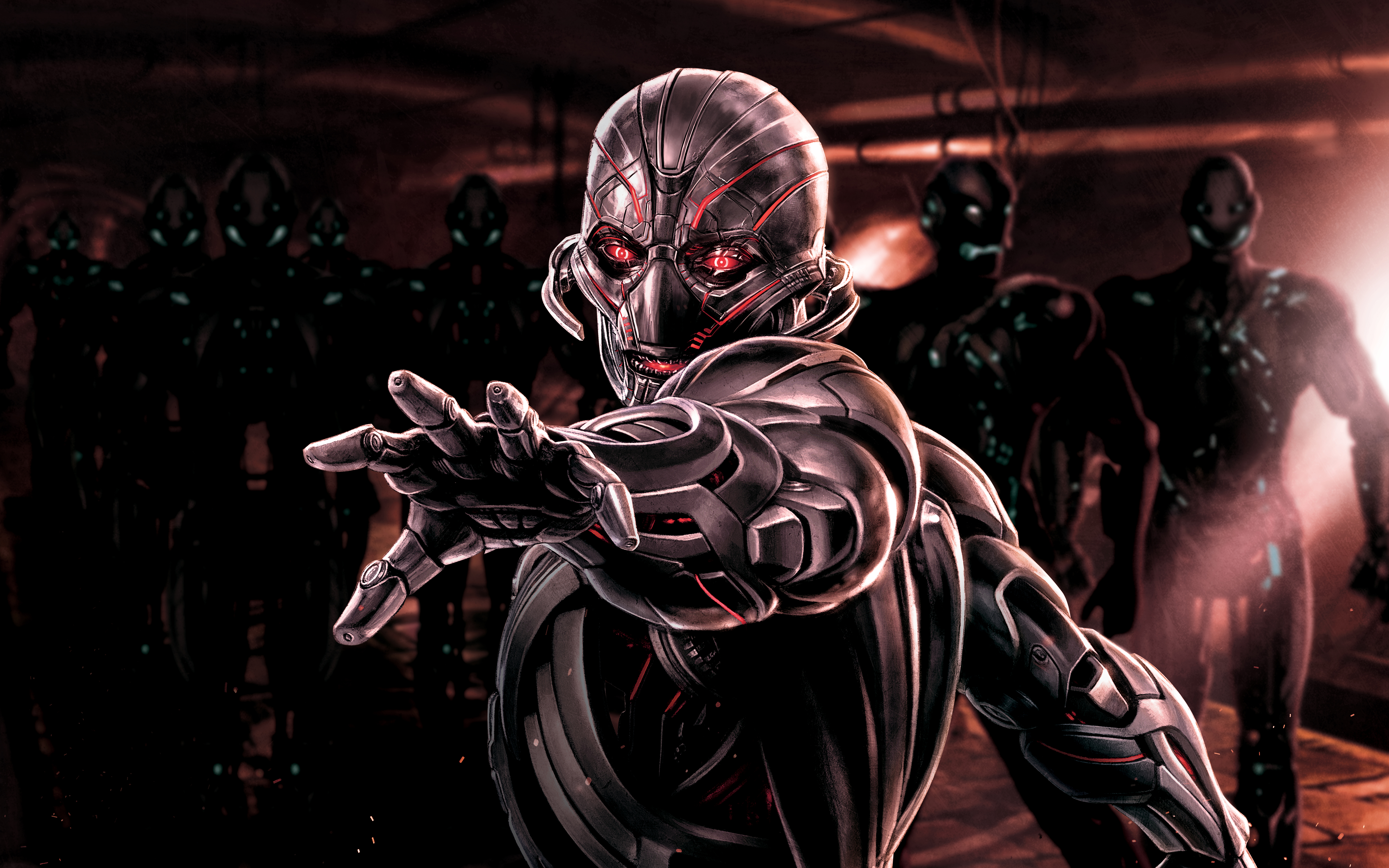 Ultron from Avengers with robotic army HD Wallpaper