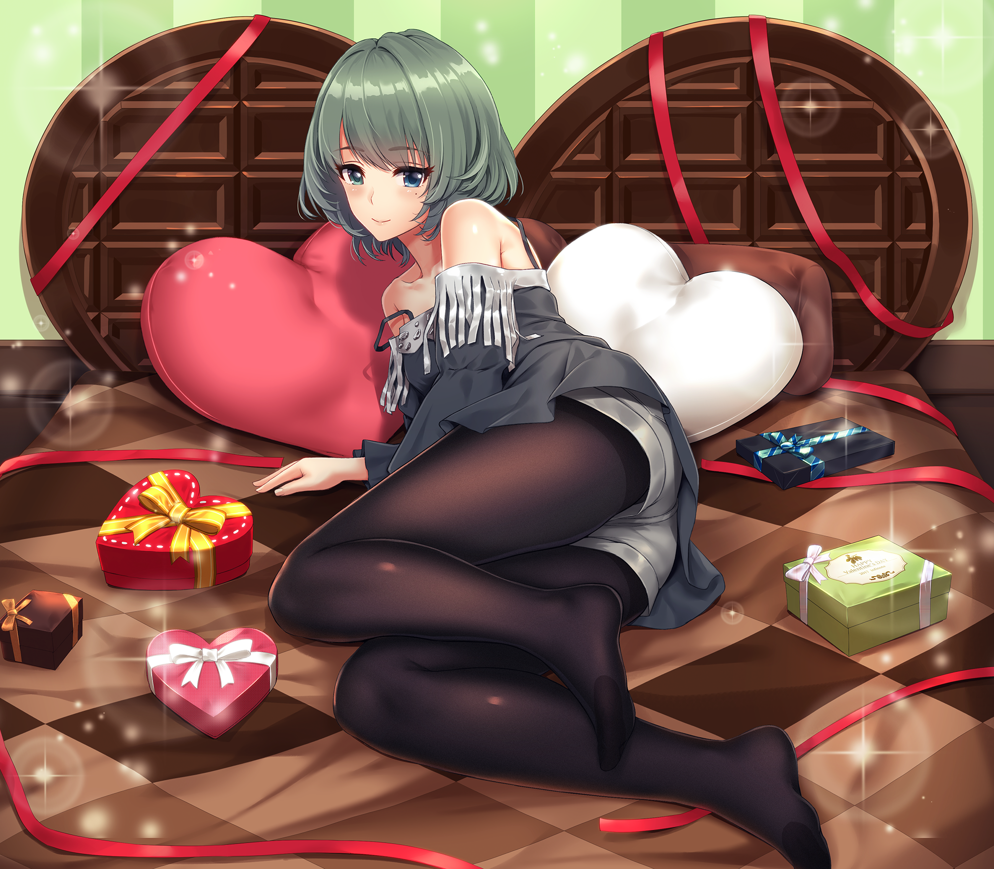 Kaede Takagaki with Valentine's Day Chocolates HD Wallpaper
