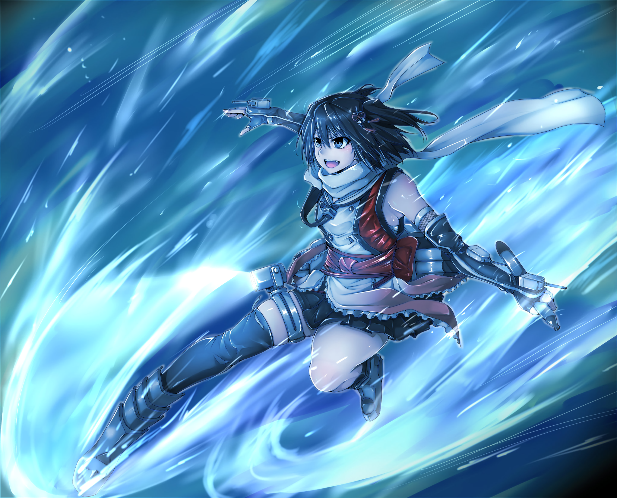 Sendai from Kancolle in motion HD Wallpaper