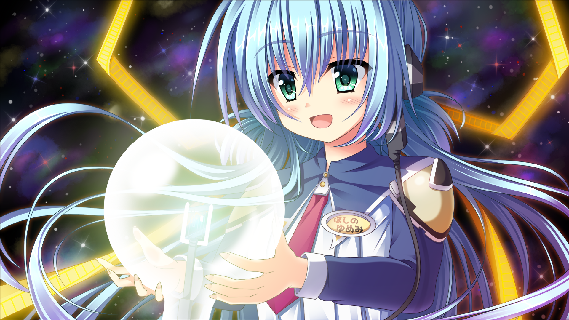 Yumemi Hoshino holding a glowing orb HD Wallpaper