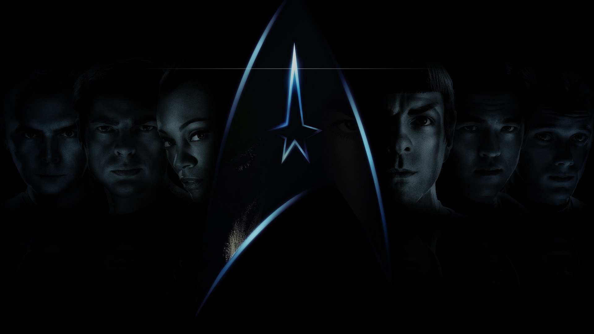 Star Trek characters with Starfleet insignia HD Wallpaper