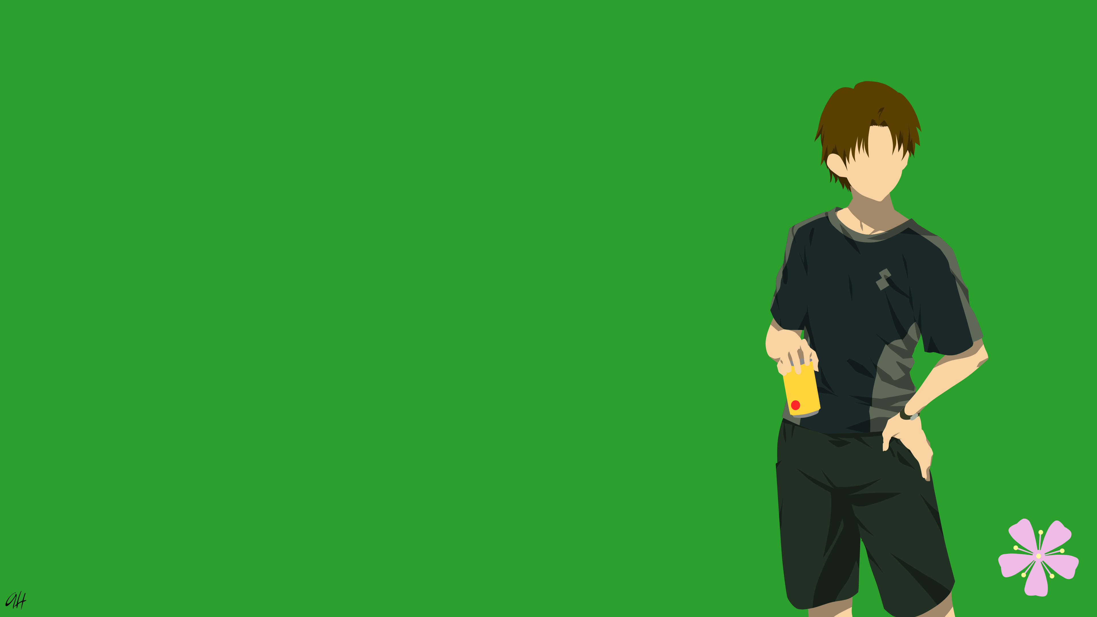 Atsumu Matsuyuki with a drink HD Wallpaper