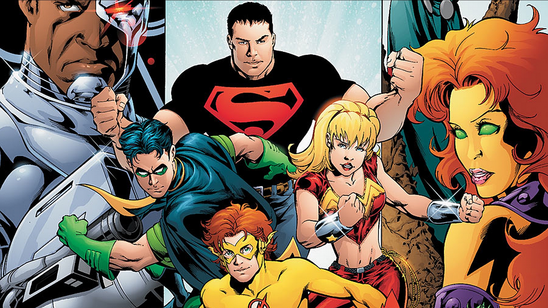 Superboy and Teen Titans from DC Comics HD Wallpaper