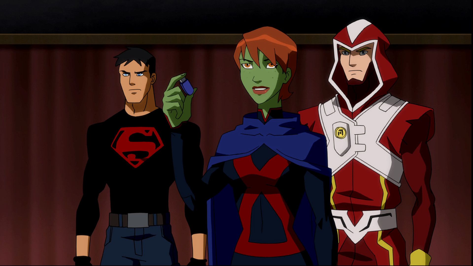 Superboy, Miss Martian, and Guardian from Young Justice HD Wallpaper