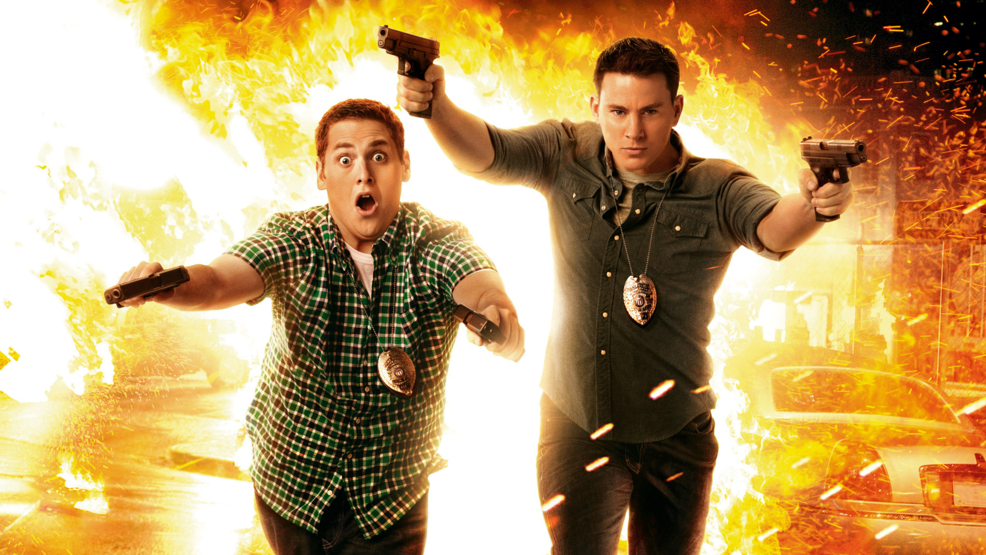 Jonah Hill and Channing Tatum in 21 Jump Street HD Wallpaper