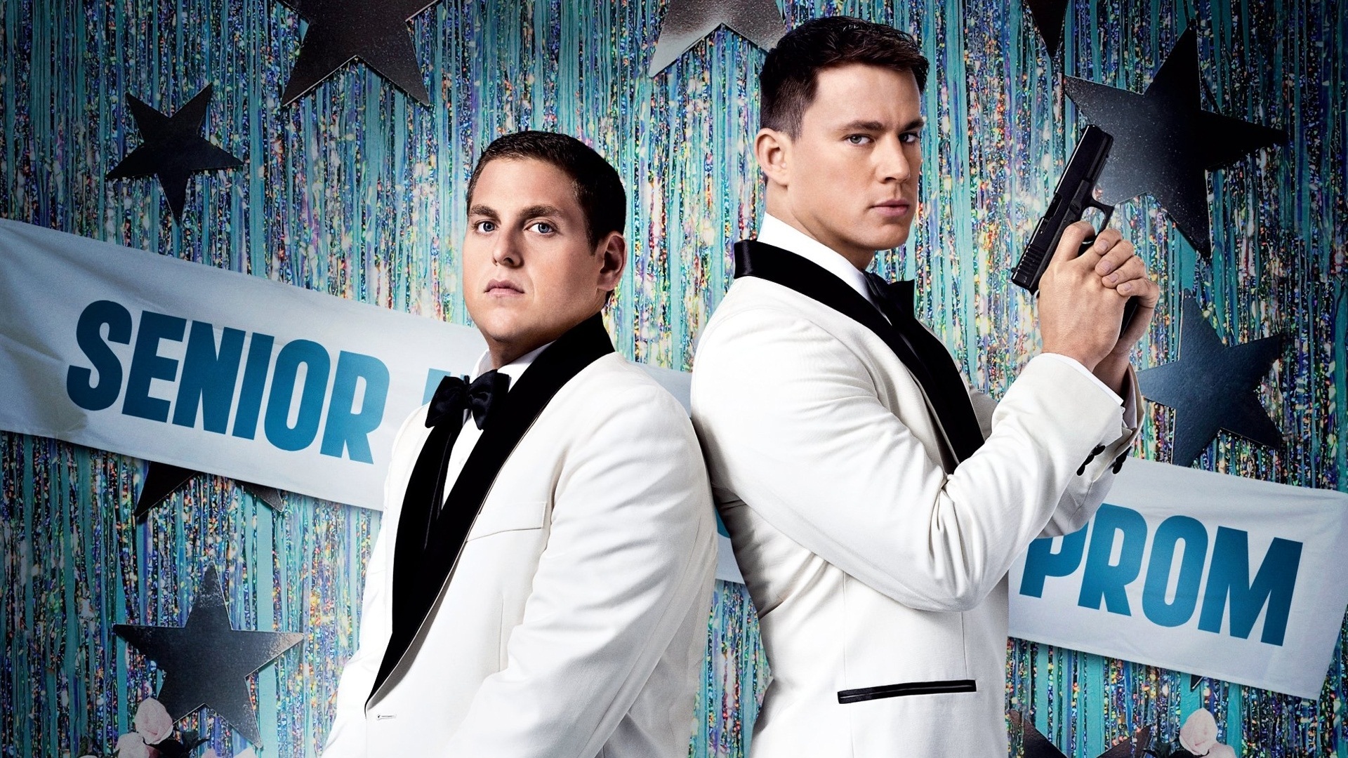 Jonah Hill and Channing Tatum in tuxedos HD Wallpaper