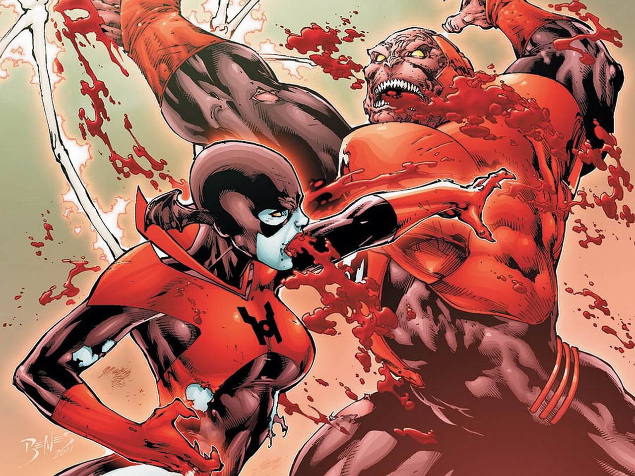 Red Lanterns fighting HD Wallpaper
