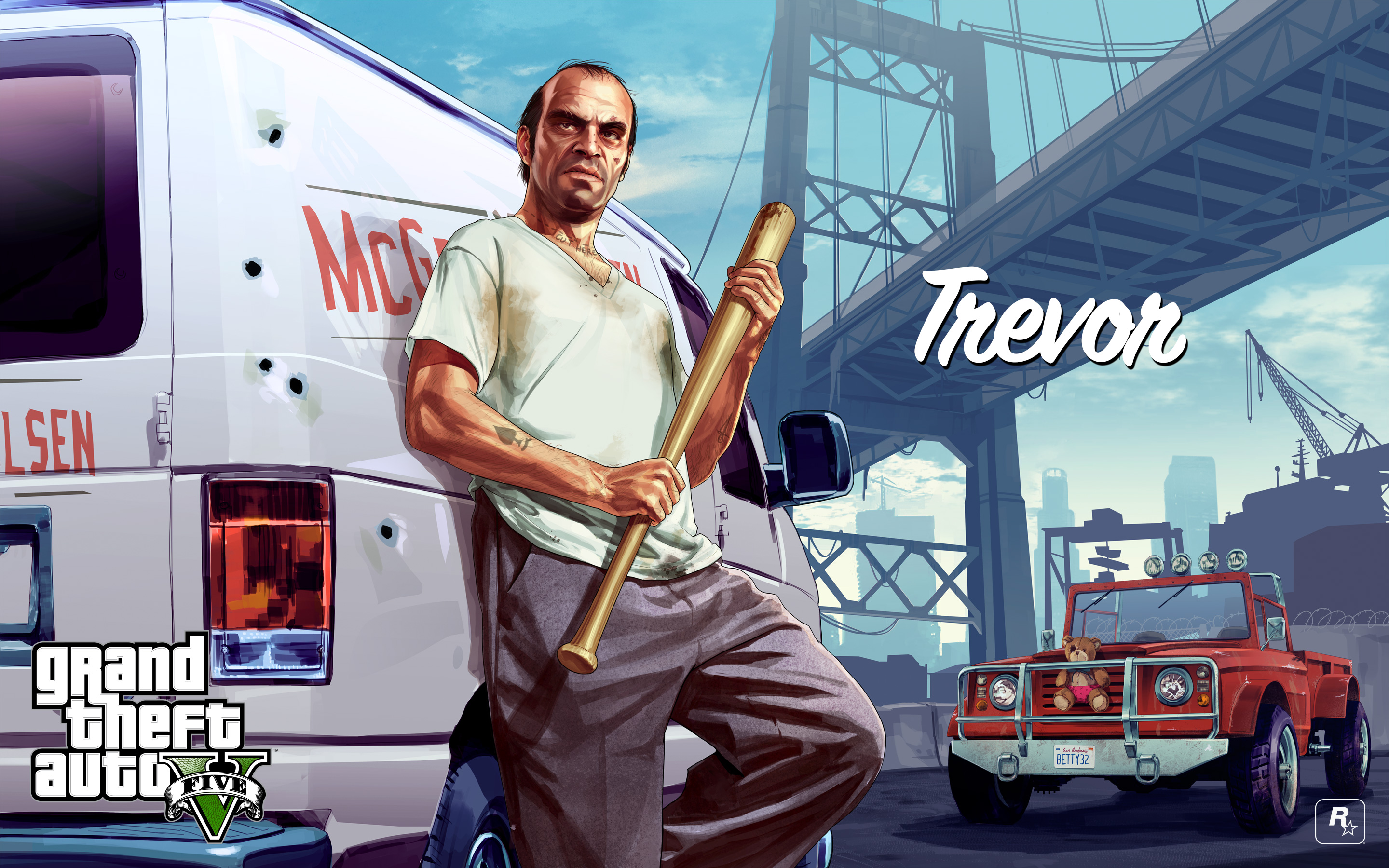 Trevor from Grand Theft Auto V HD Wallpaper
