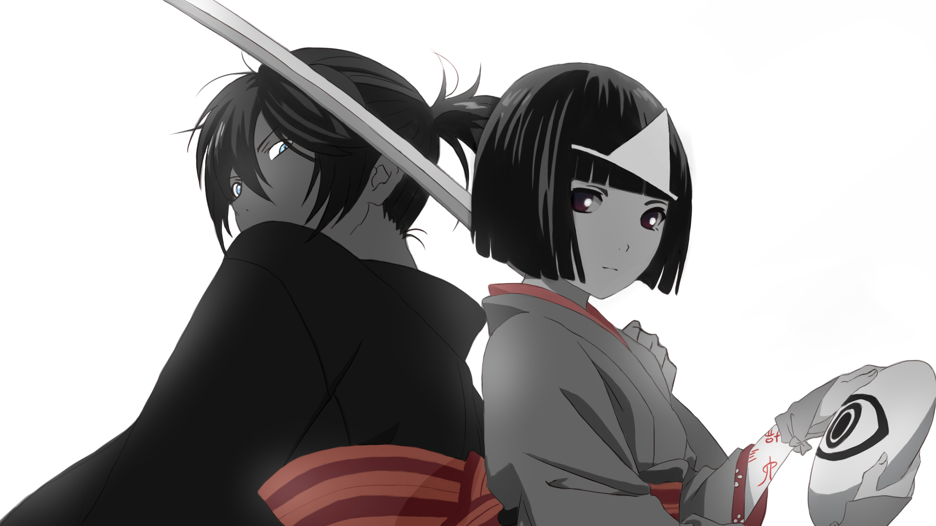 Yato and Hiyori from Noragami HD Wallpaper