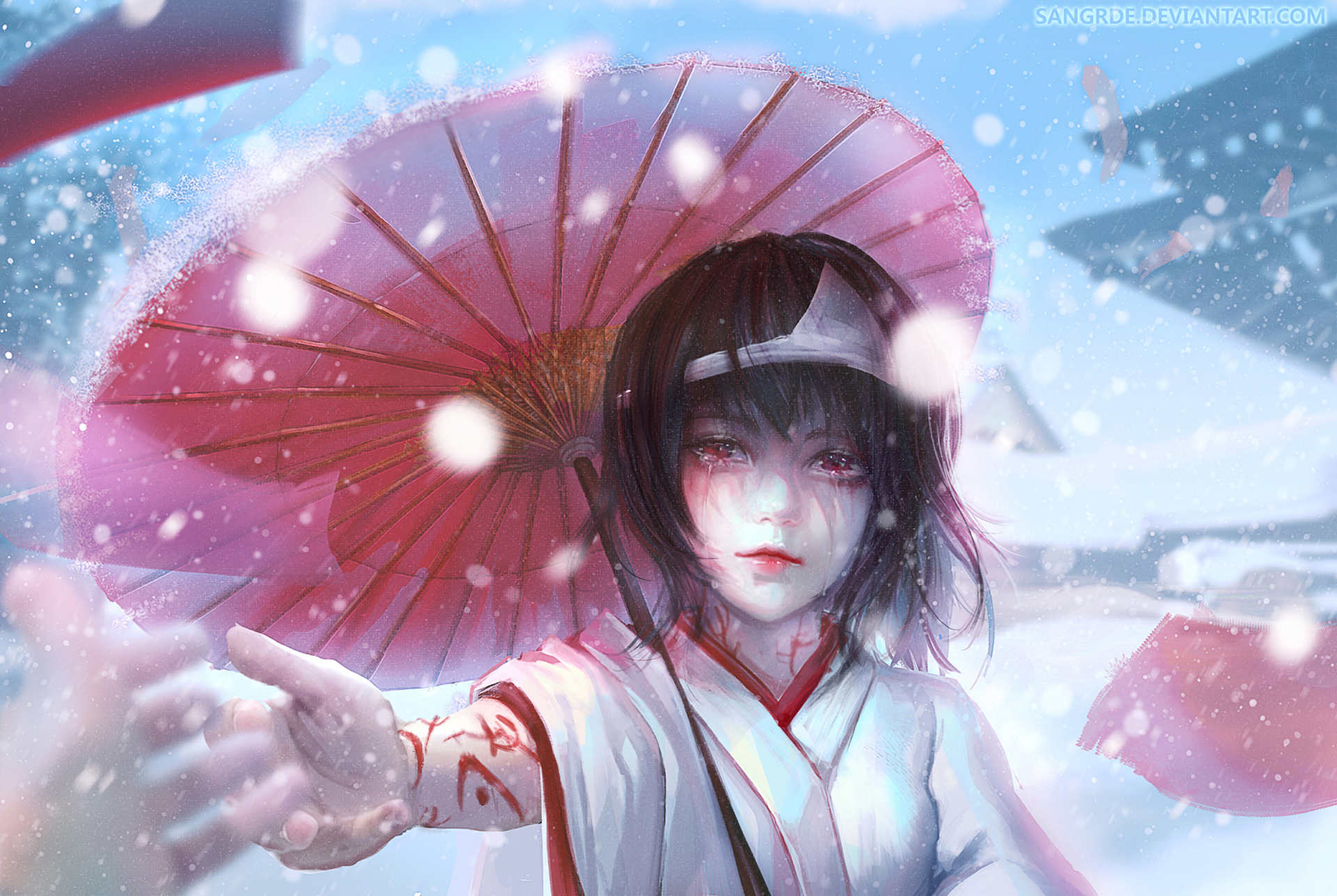 Nora from Noragami in the snow HD Wallpaper