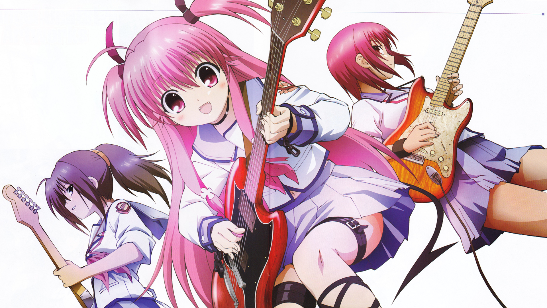 Angel Beats! Hisako and Yui with guitars HD Wallpaper