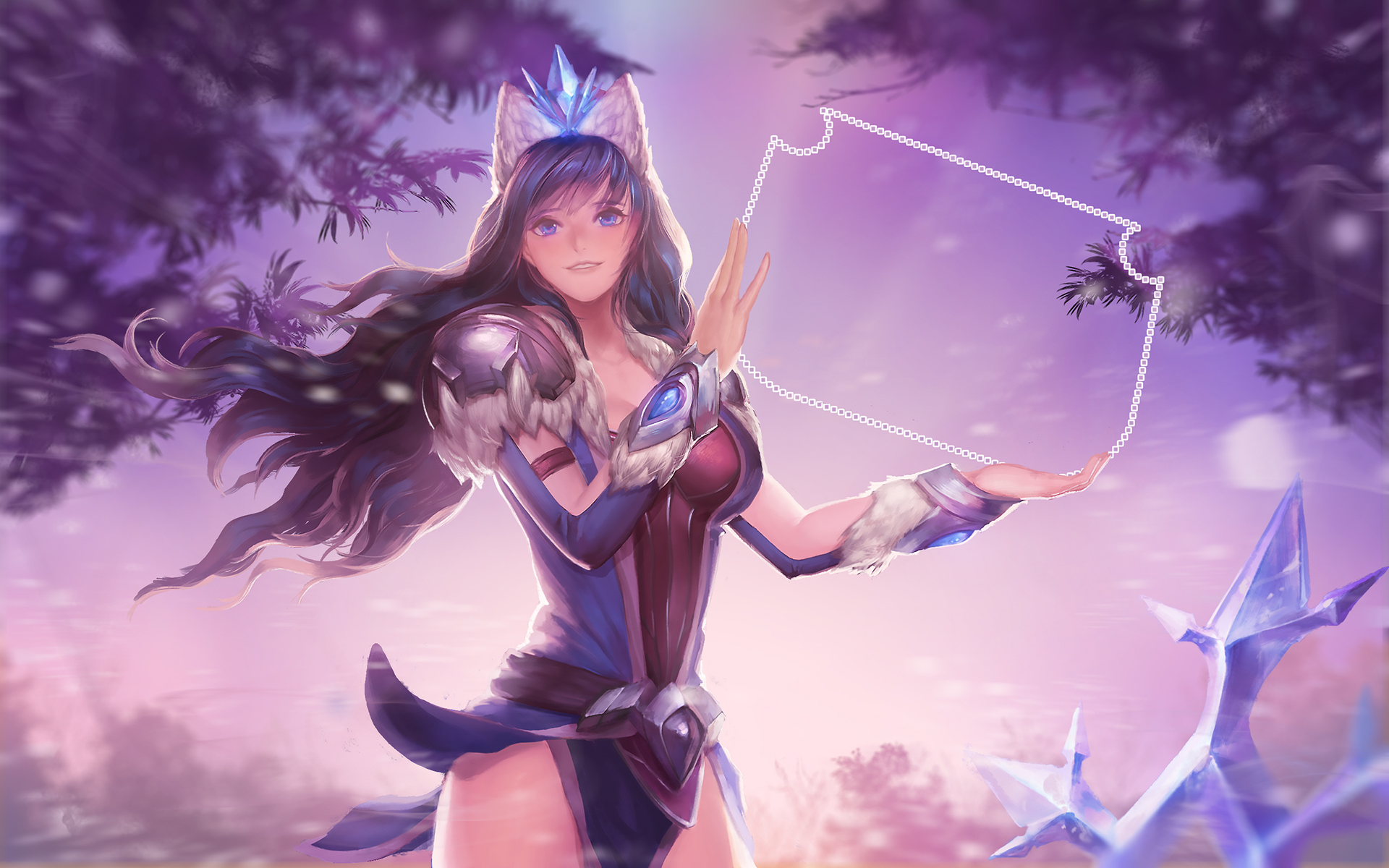 Sivir from League of Legends in winter attire HD Wallpaper