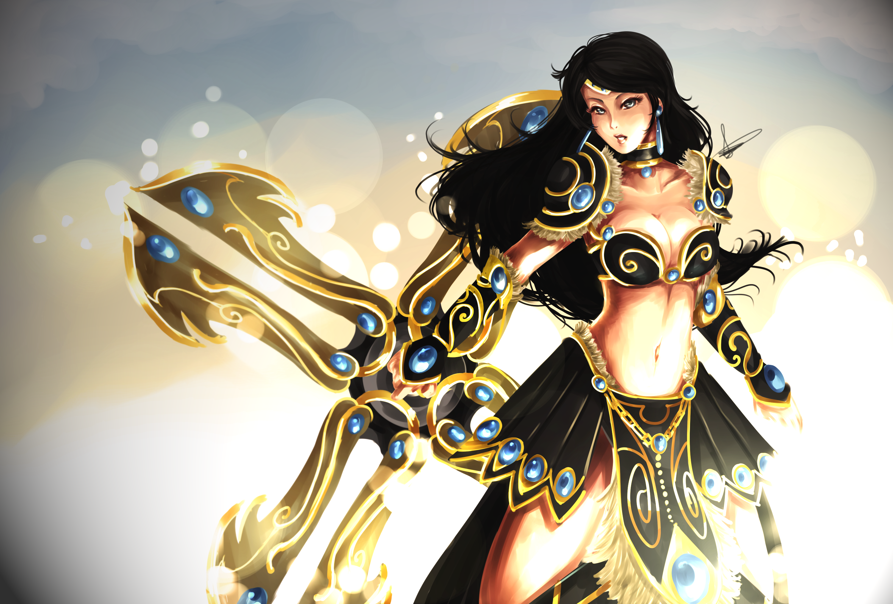Sivir from League of Legends with a large sword HD Wallpaper