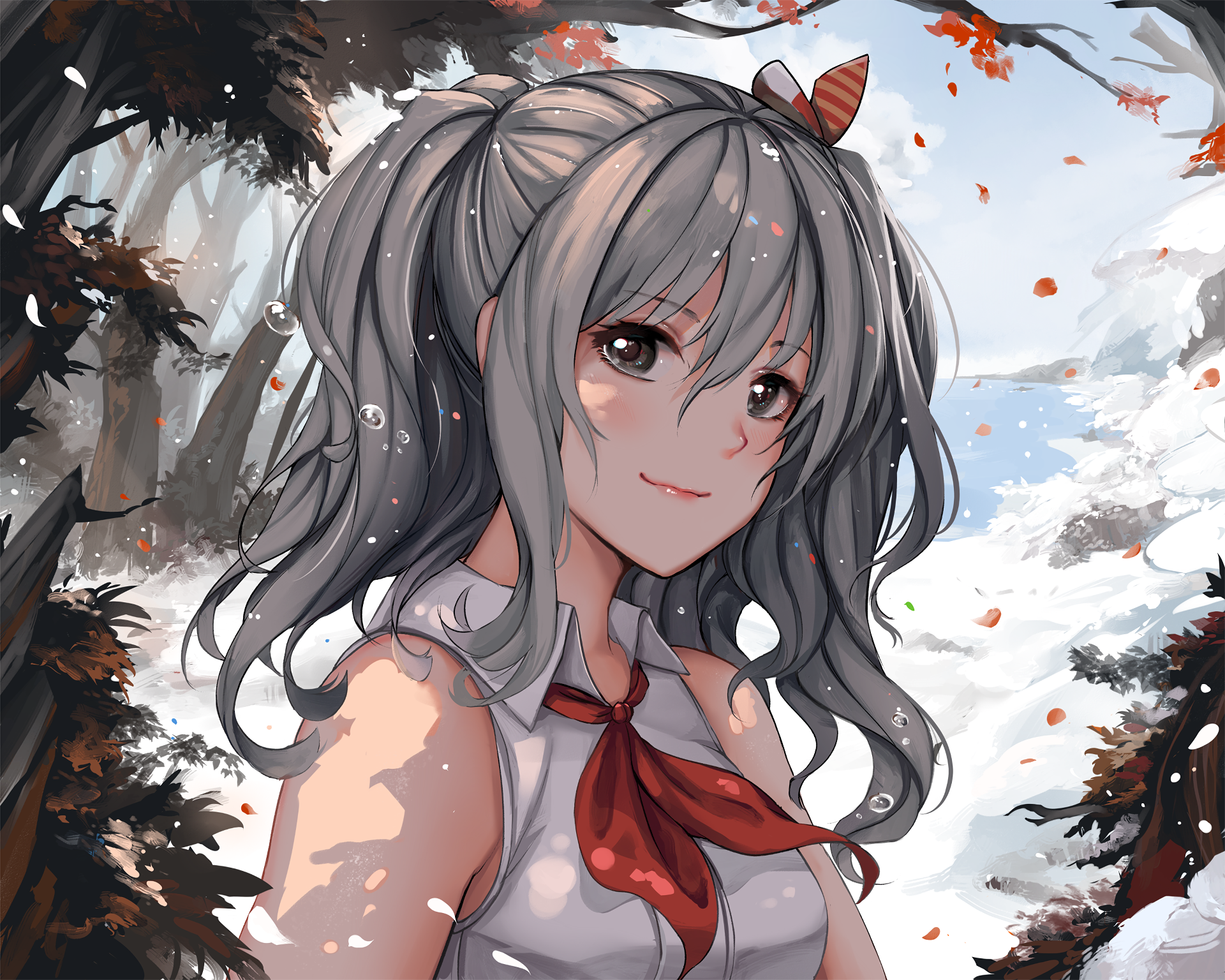 Kashima from Kantai Collection in Winter HD Wallpaper