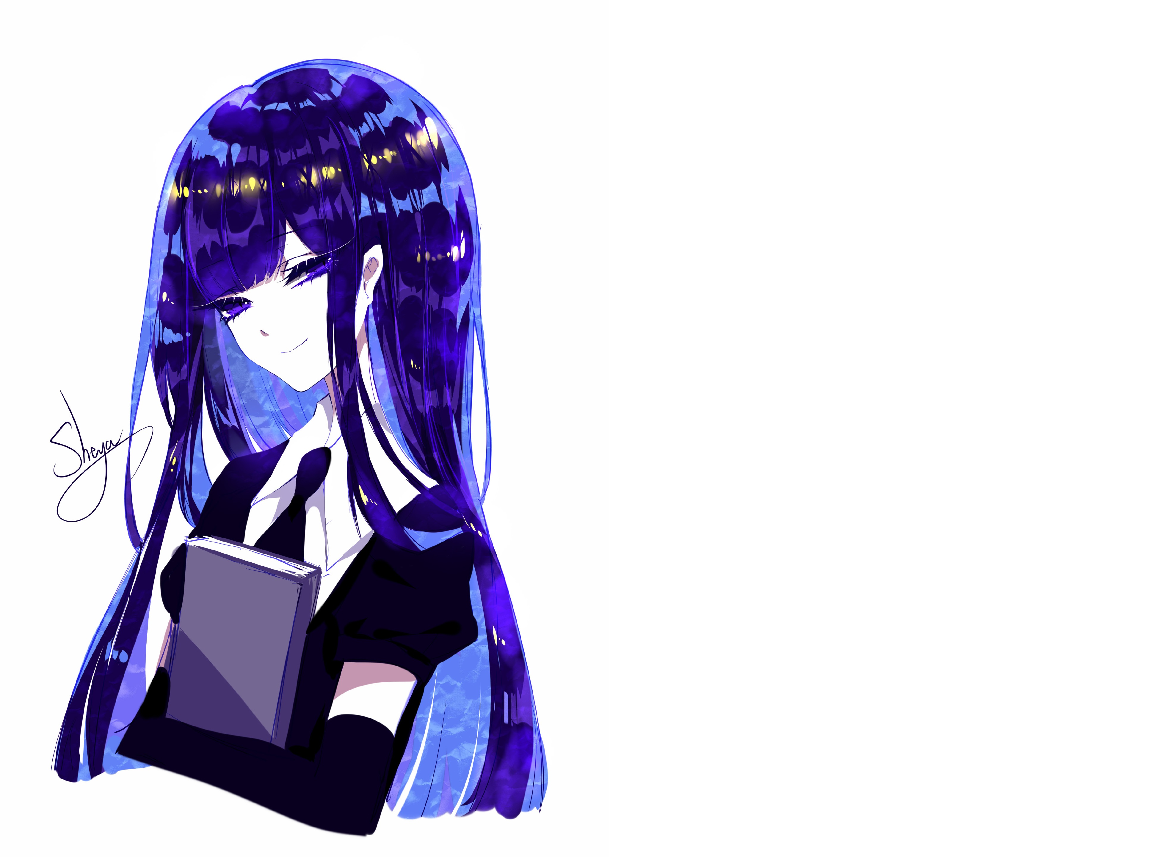Lapis Lazuli from Houseki no Kuni holding a book HD Wallpaper