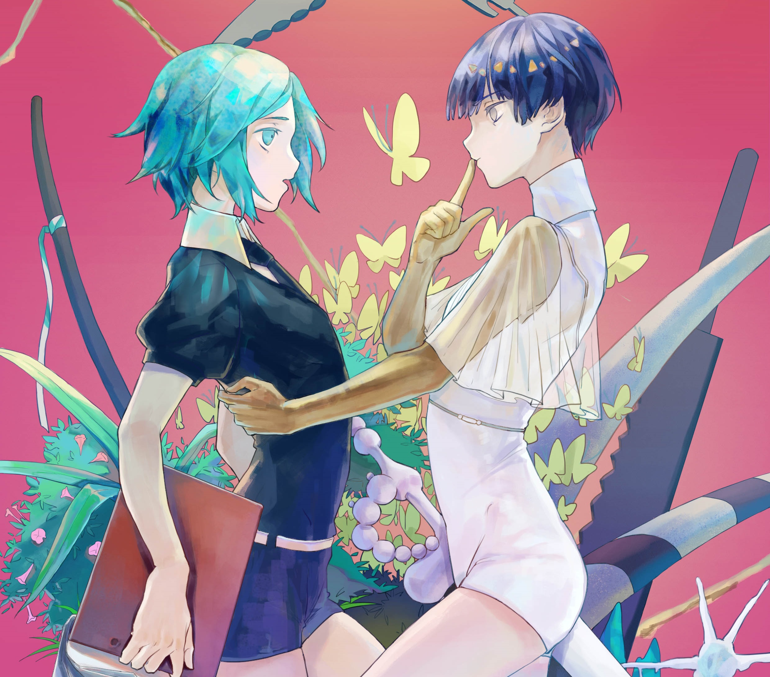 Phos and Lapis Lazuli from Houseki no Kuni HD Wallpaper