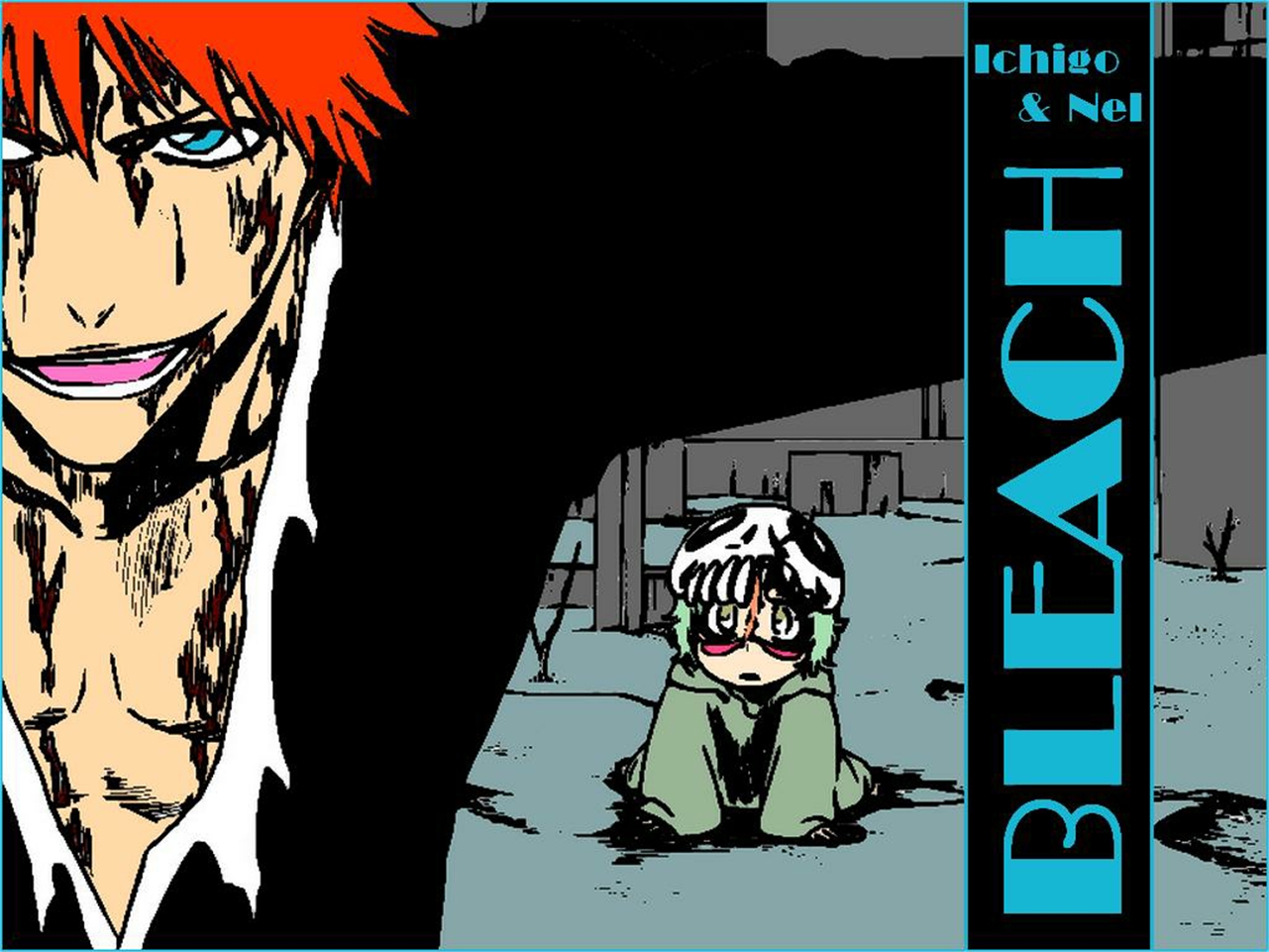 Ichigo and Nel from Bleach HD Wallpaper