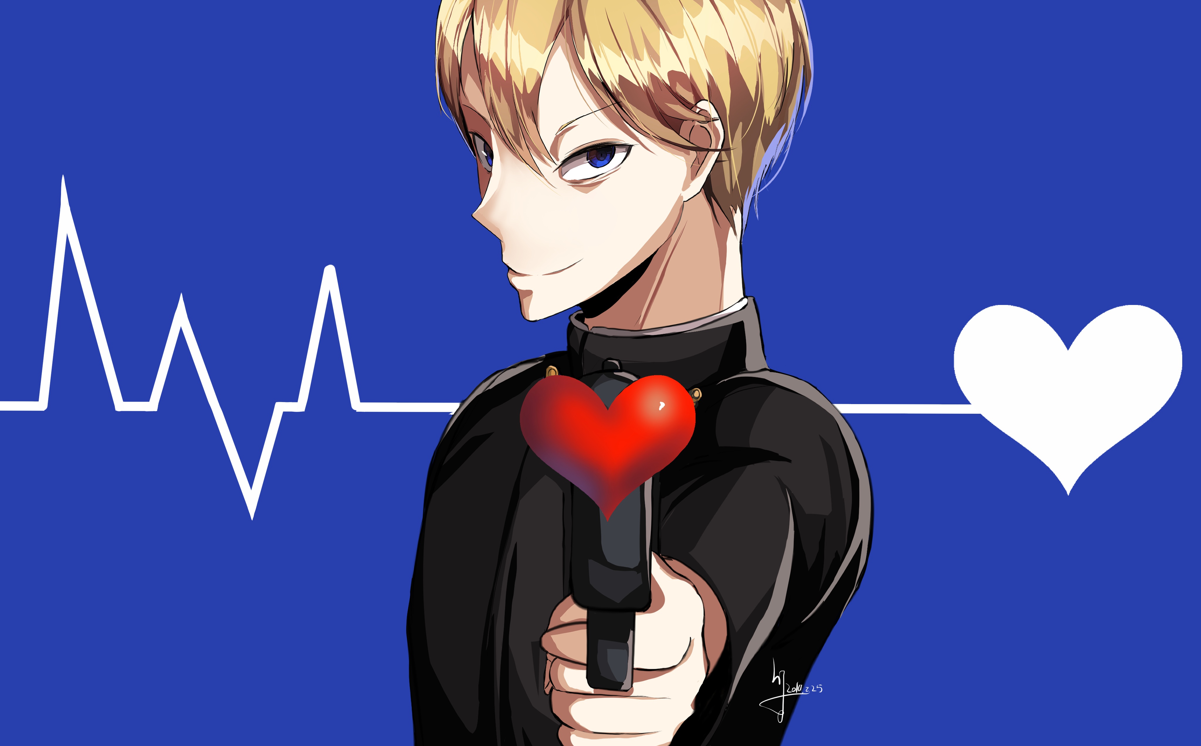 Miyuki Shirogane with a heart-shaped bullet HD Wallpaper