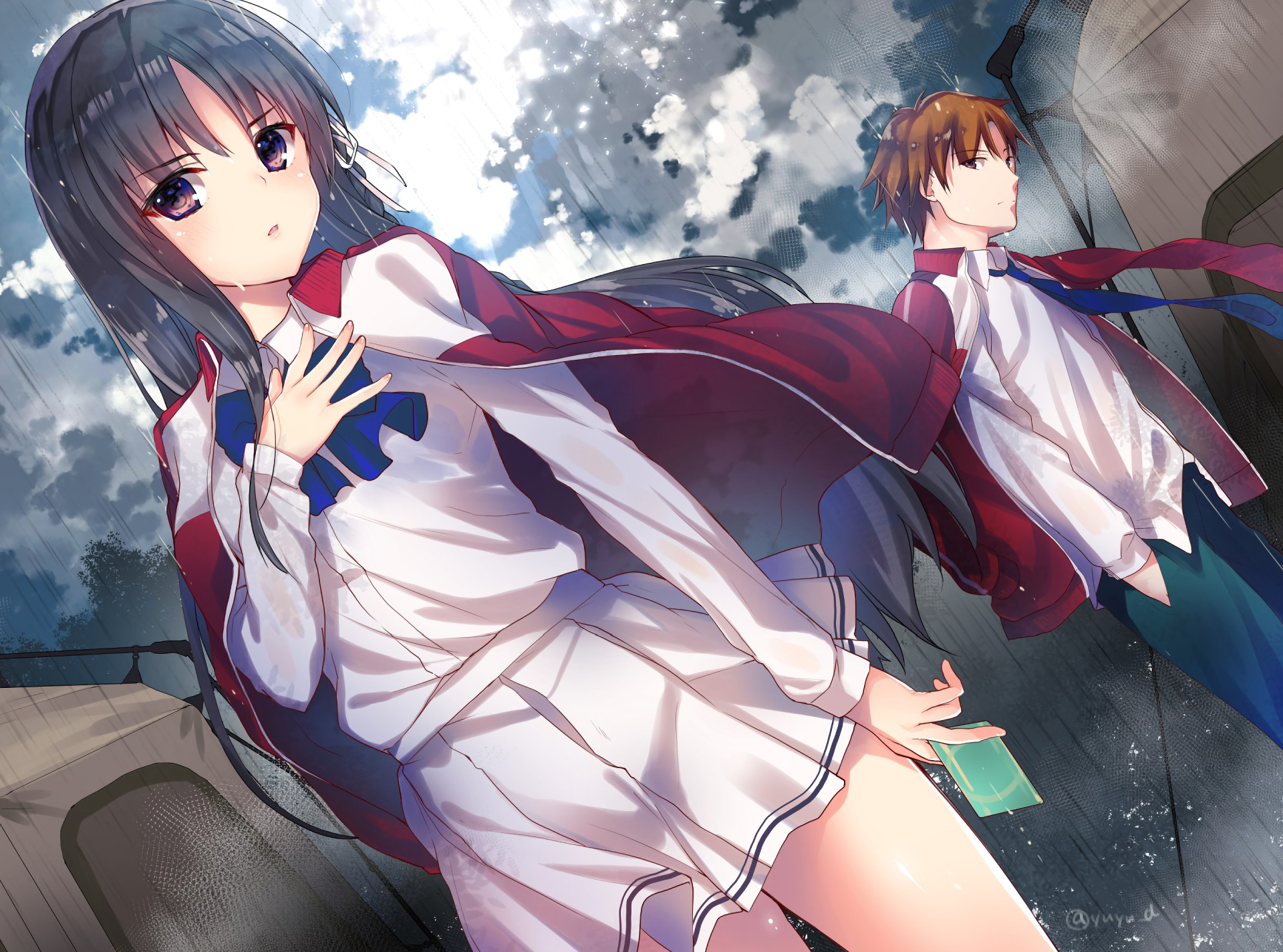 Suzune Horikita and Kiyotaka Ayanokoji from Classroom of the Elite HD Wallpaper