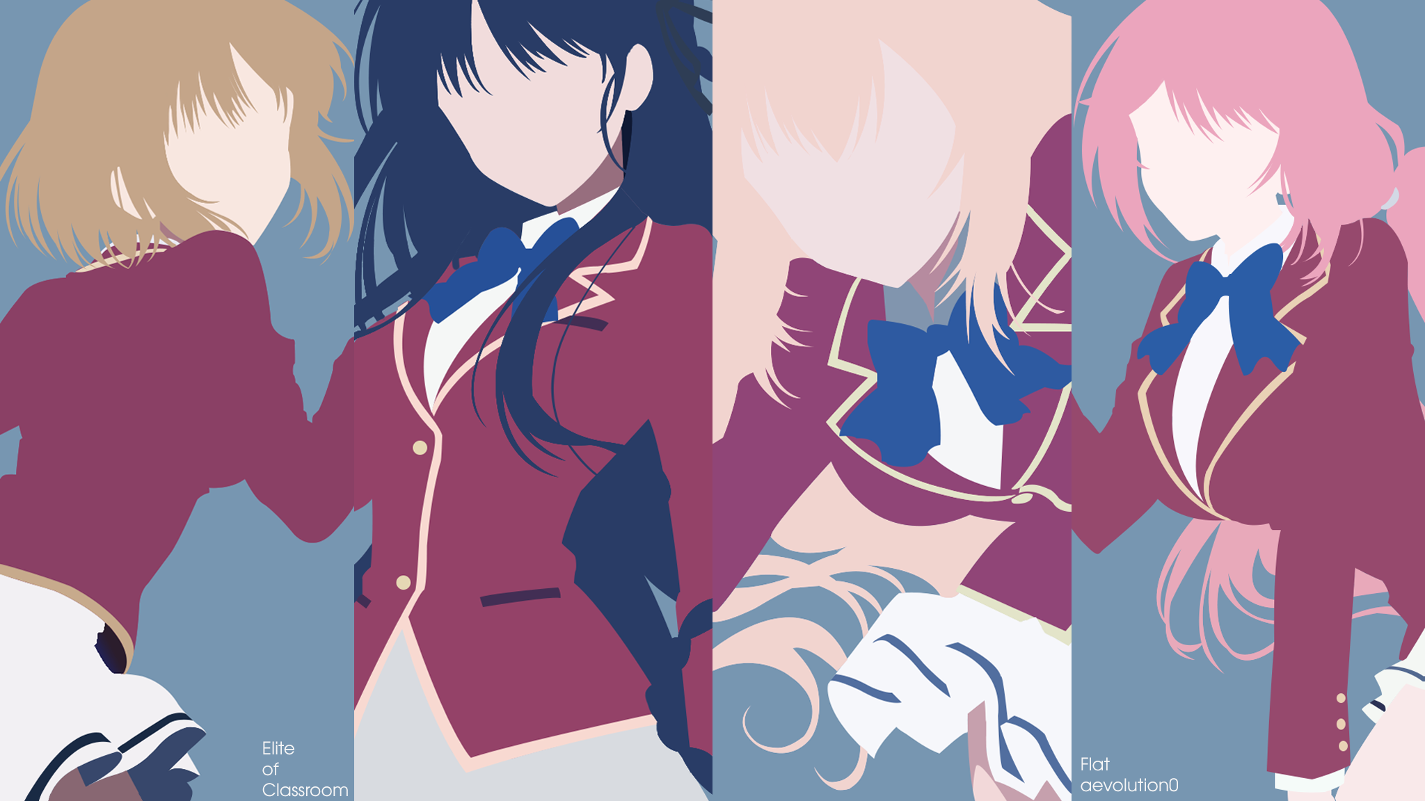 Four girls from Classroom of the Elite HD Wallpaper