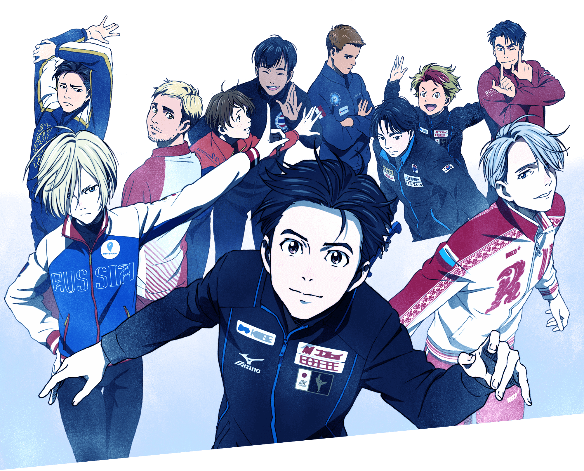 Yuri!!! on Ice characters HD Wallpaper