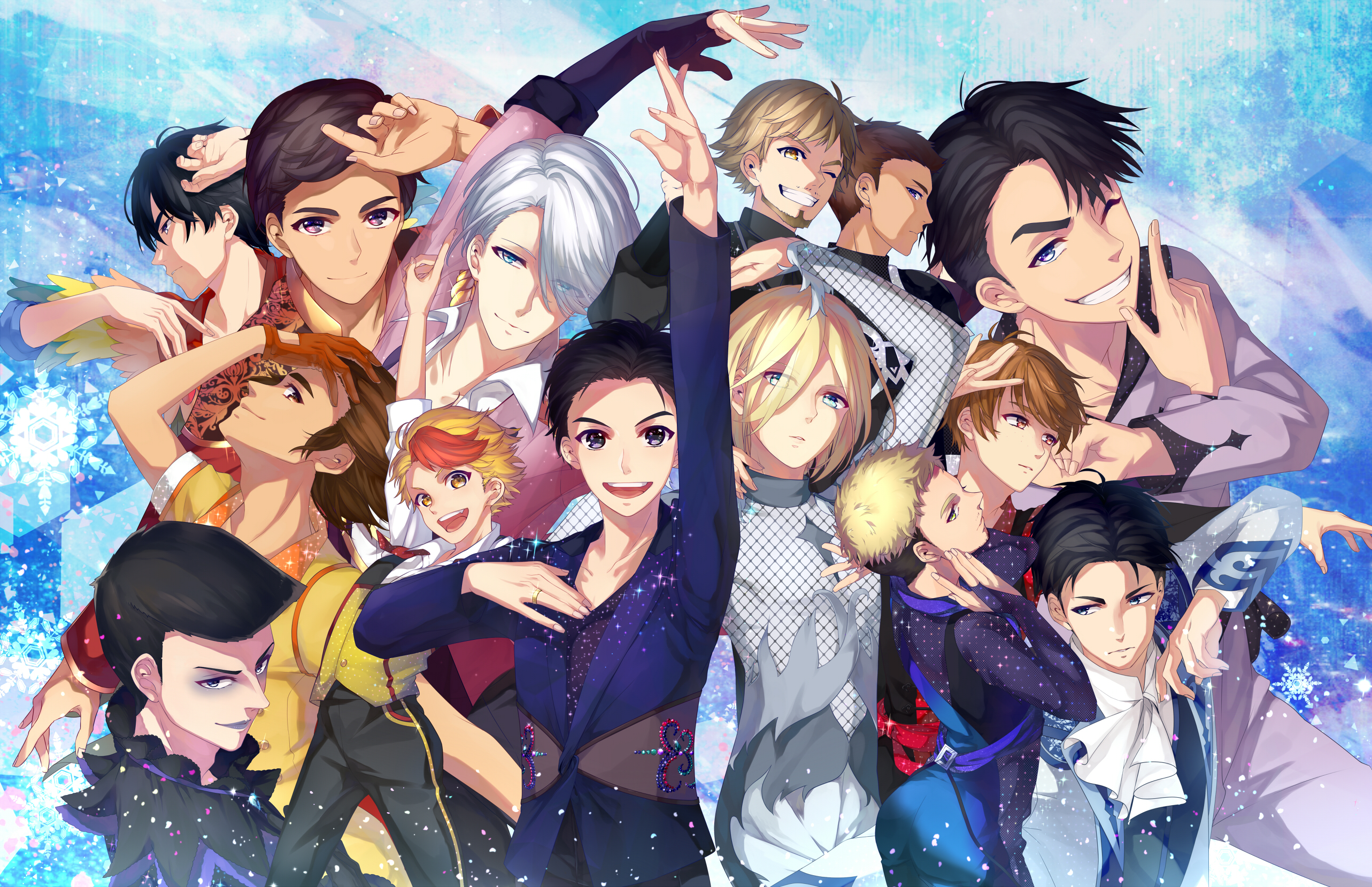 Yuri!!! on Ice characters HD Wallpaper