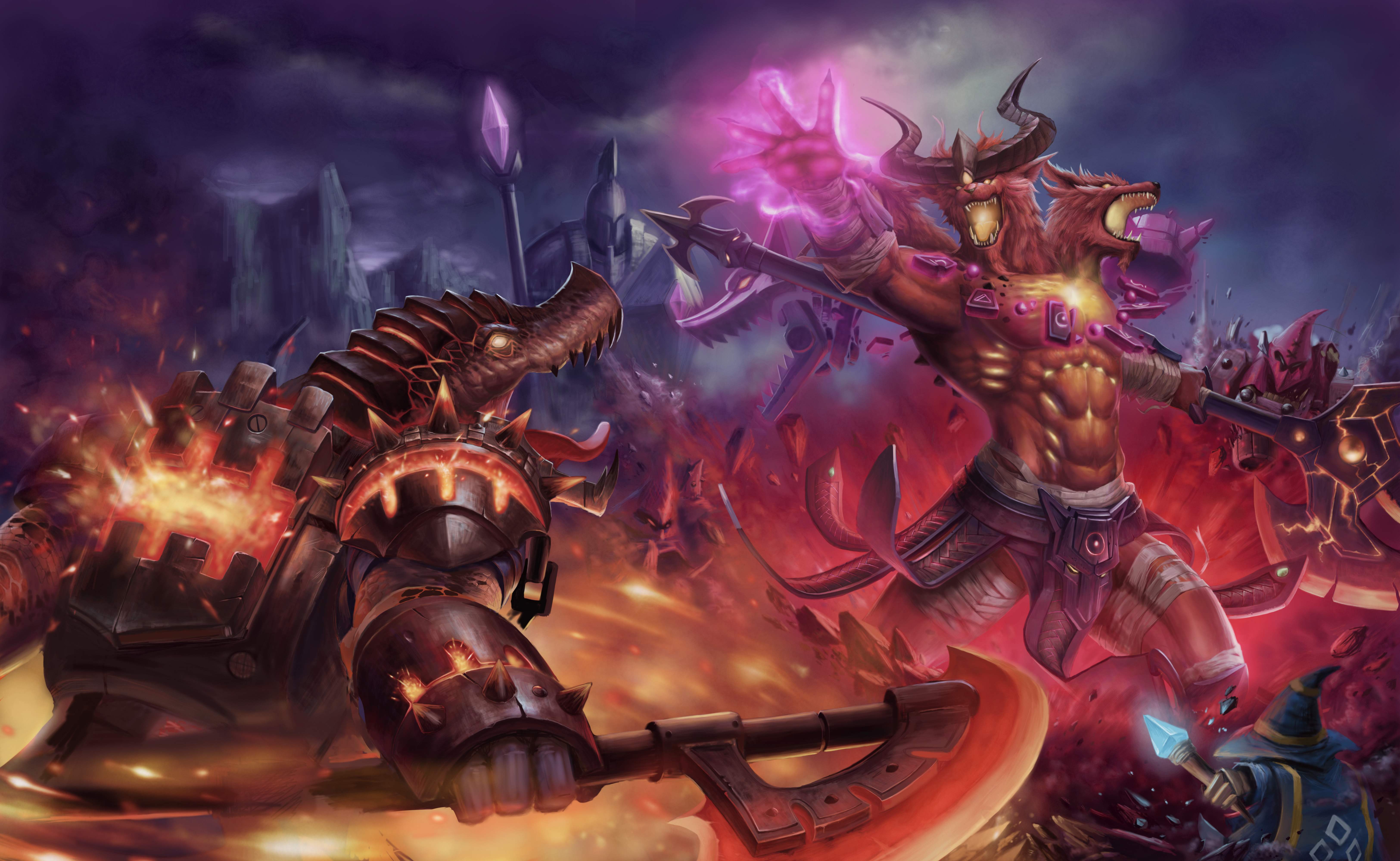Renekton from League of Legends in battle HD Wallpaper