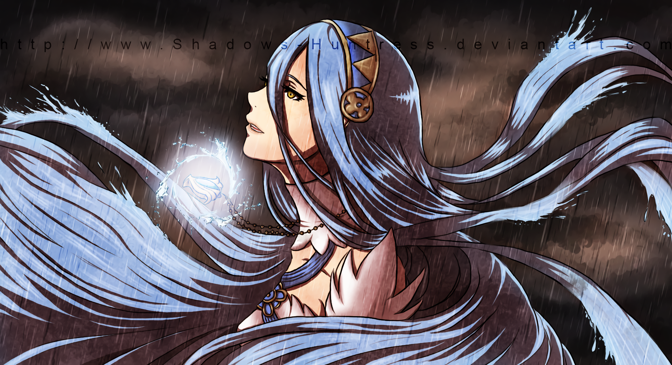 Azura from Fire Emblem in the rain HD Wallpaper