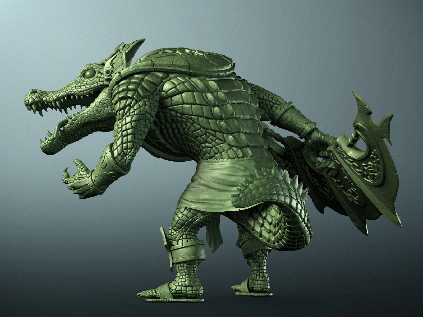 Renekton from League of Legends 3D model HD Wallpaper