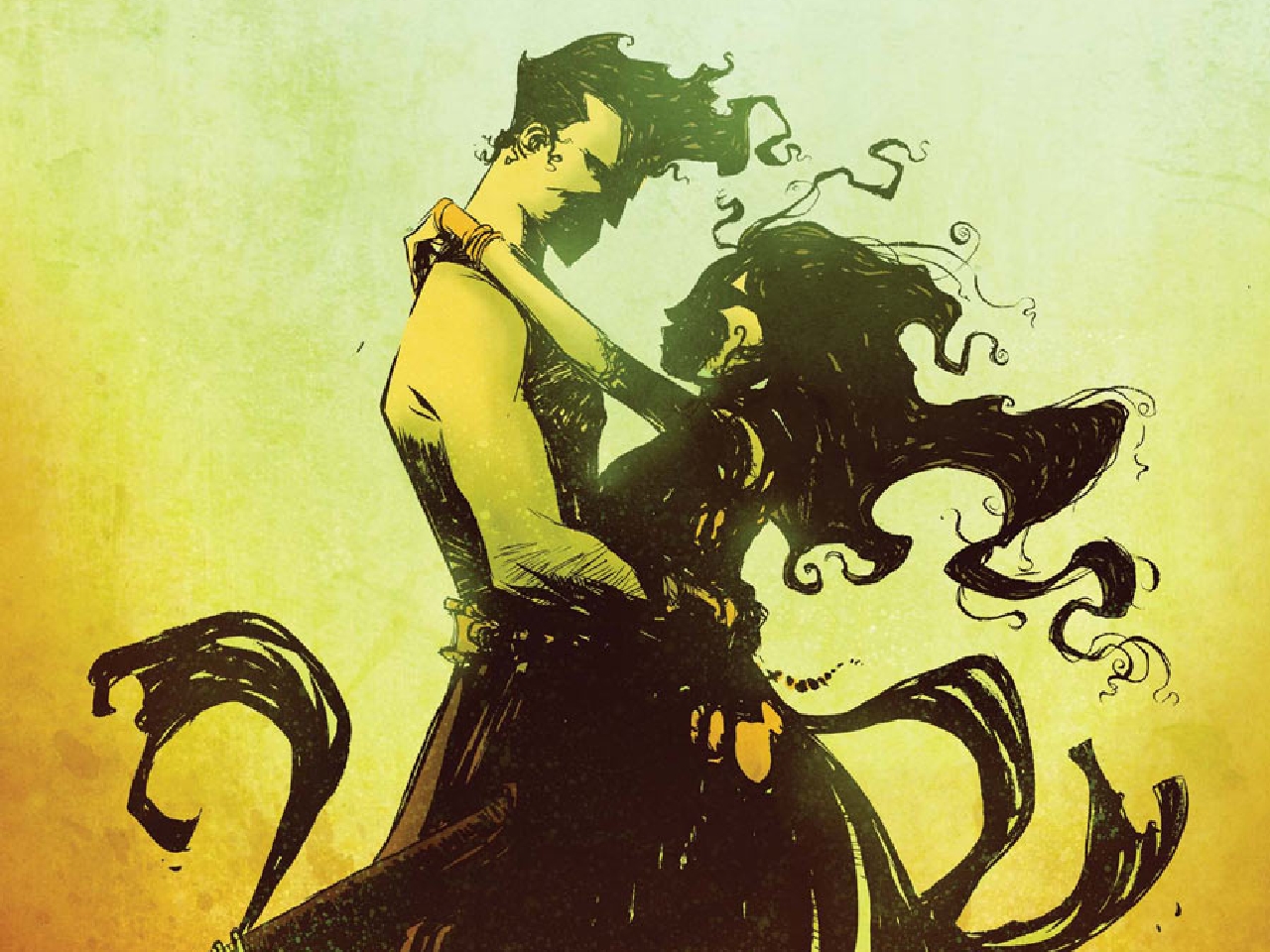 John Carter dancing with a woman HD Wallpaper