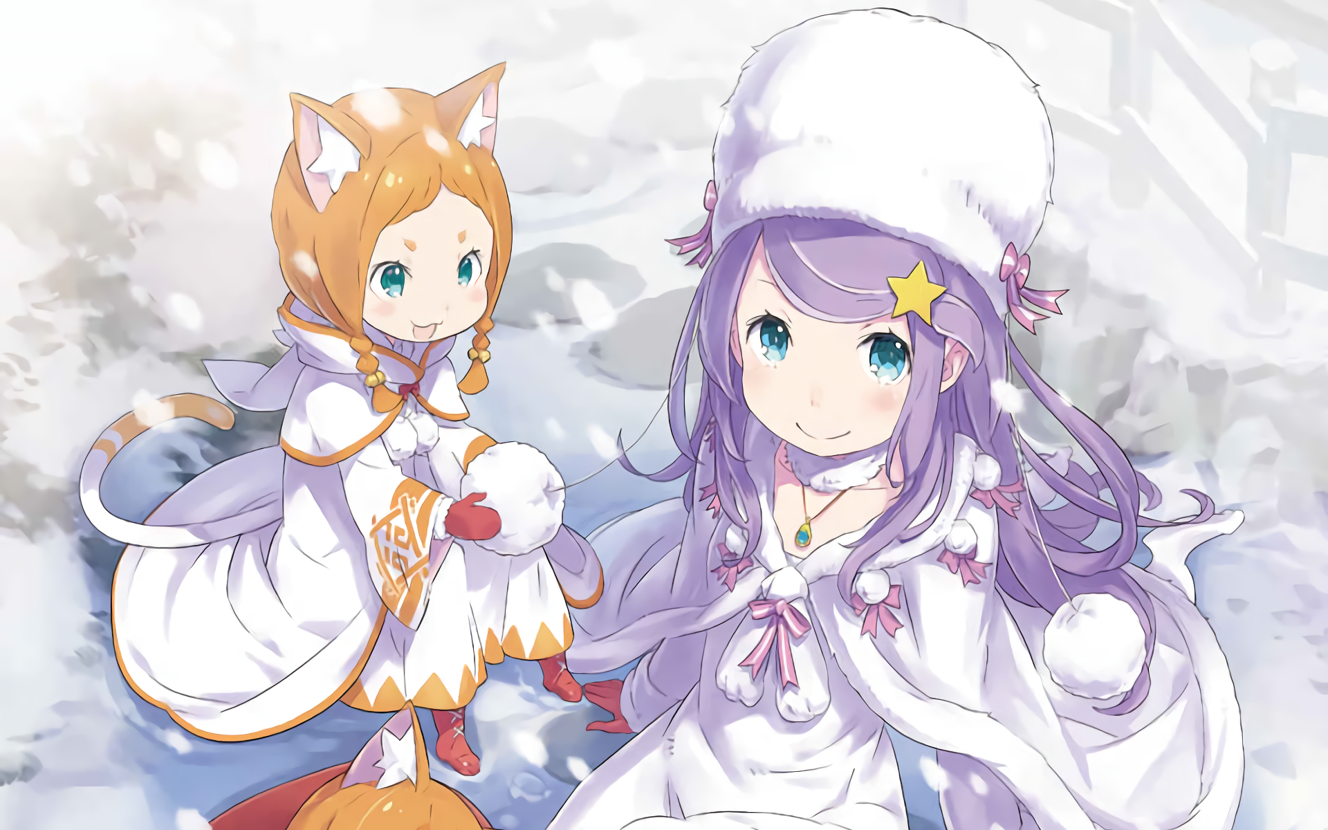 Anastasia Hoshin in winter attire HD Wallpaper