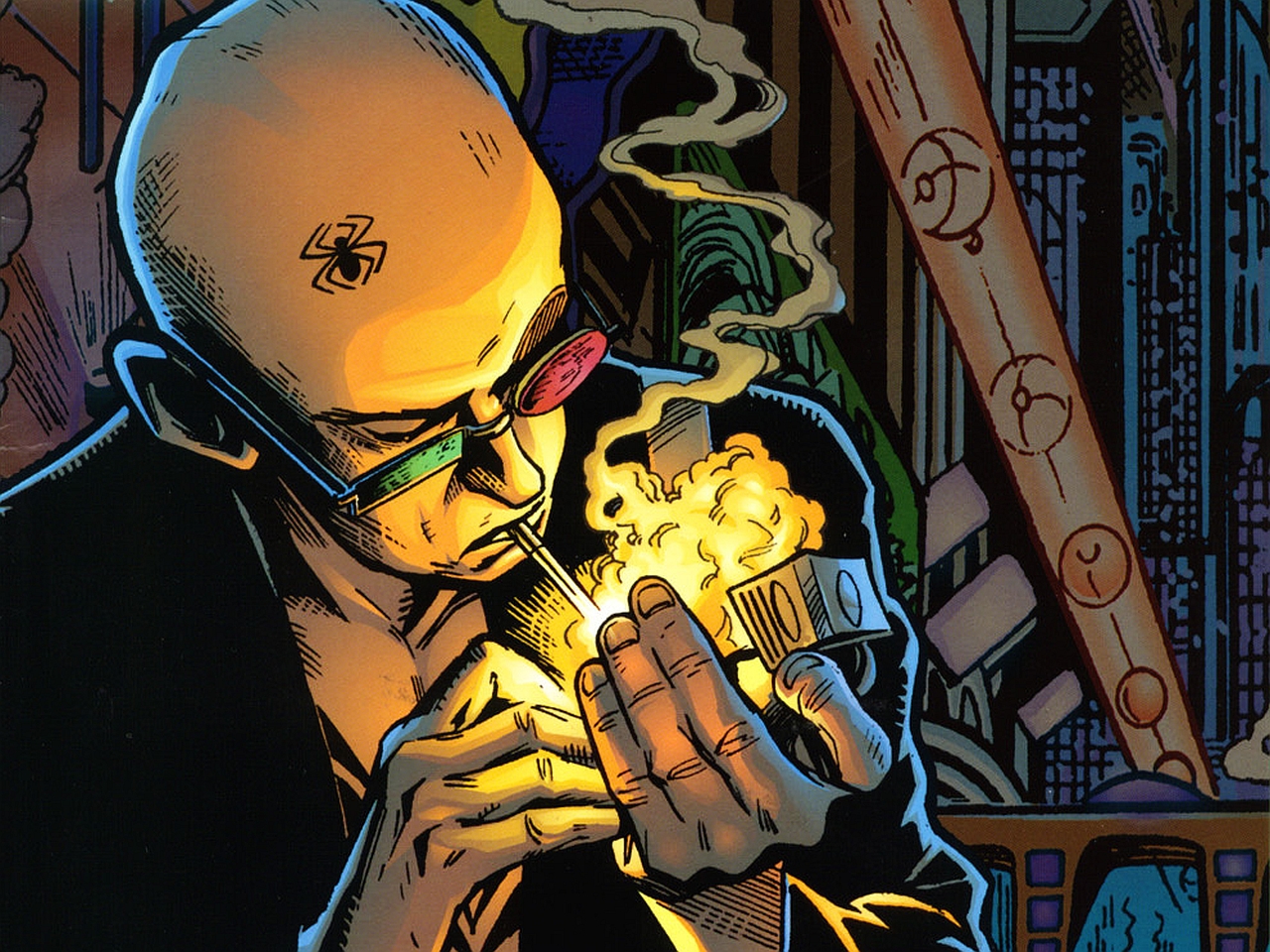 Spider Jerusalem lighting a cigarette HD Wallpaper