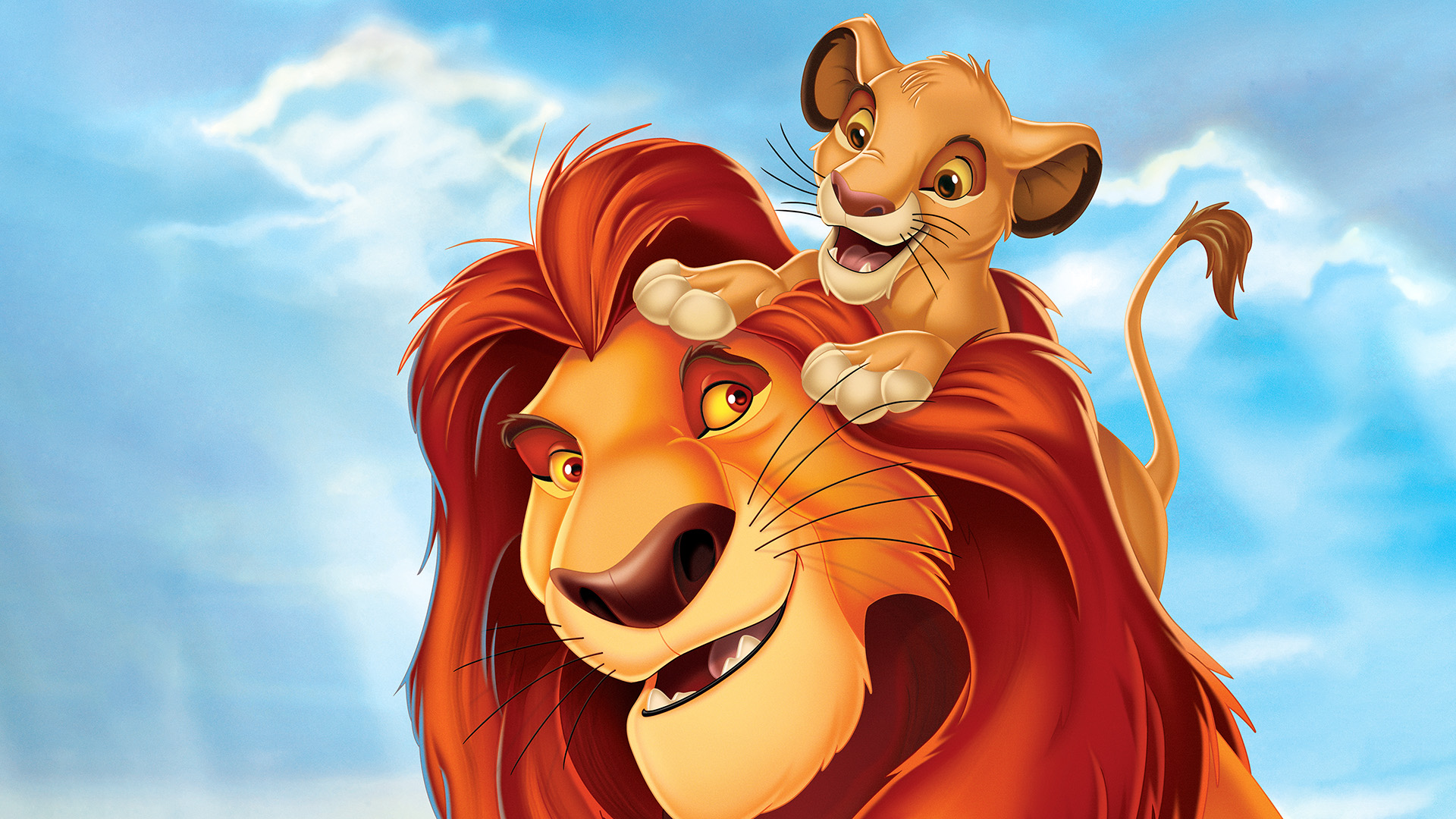 Simba and Mufasa from The Lion King HD Wallpaper