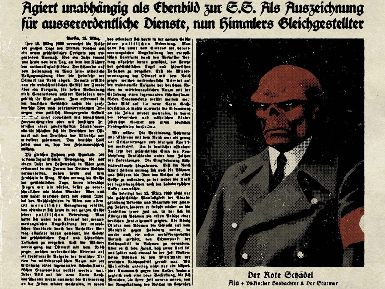 Red Skull from Der Völkischer Beobachter HD Wallpaper