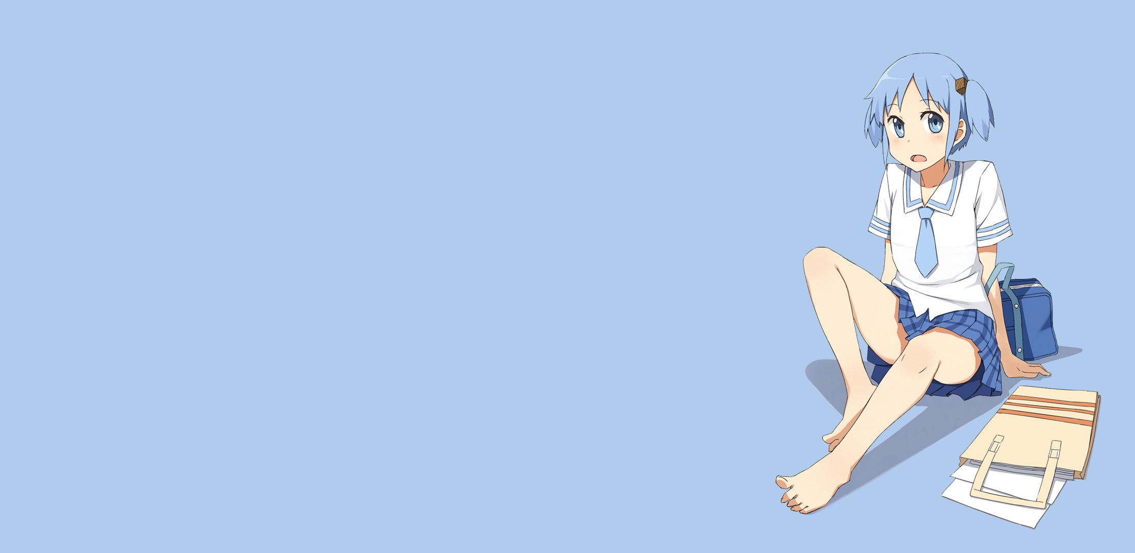 Mio Naganohara sitting on the floor HD Wallpaper