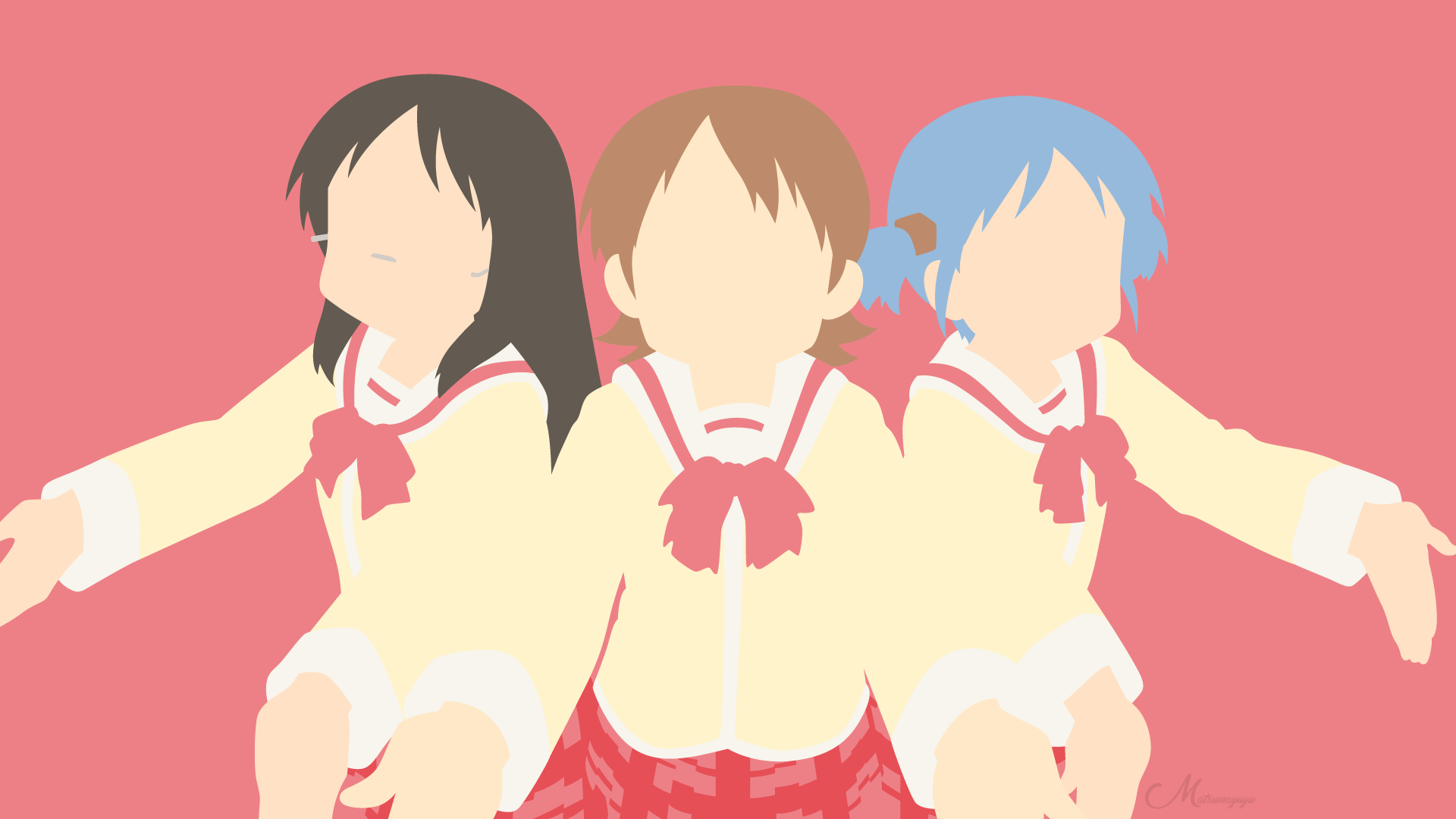 Mio Naganohara from K-On! minimalist art HD Wallpaper