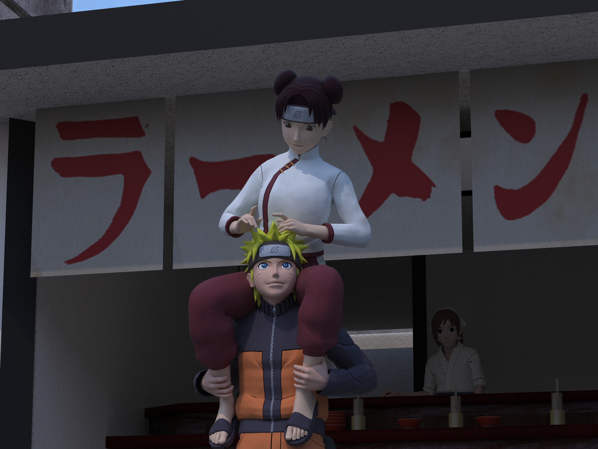 Tenten and Naruto from Naruto HD Wallpaper