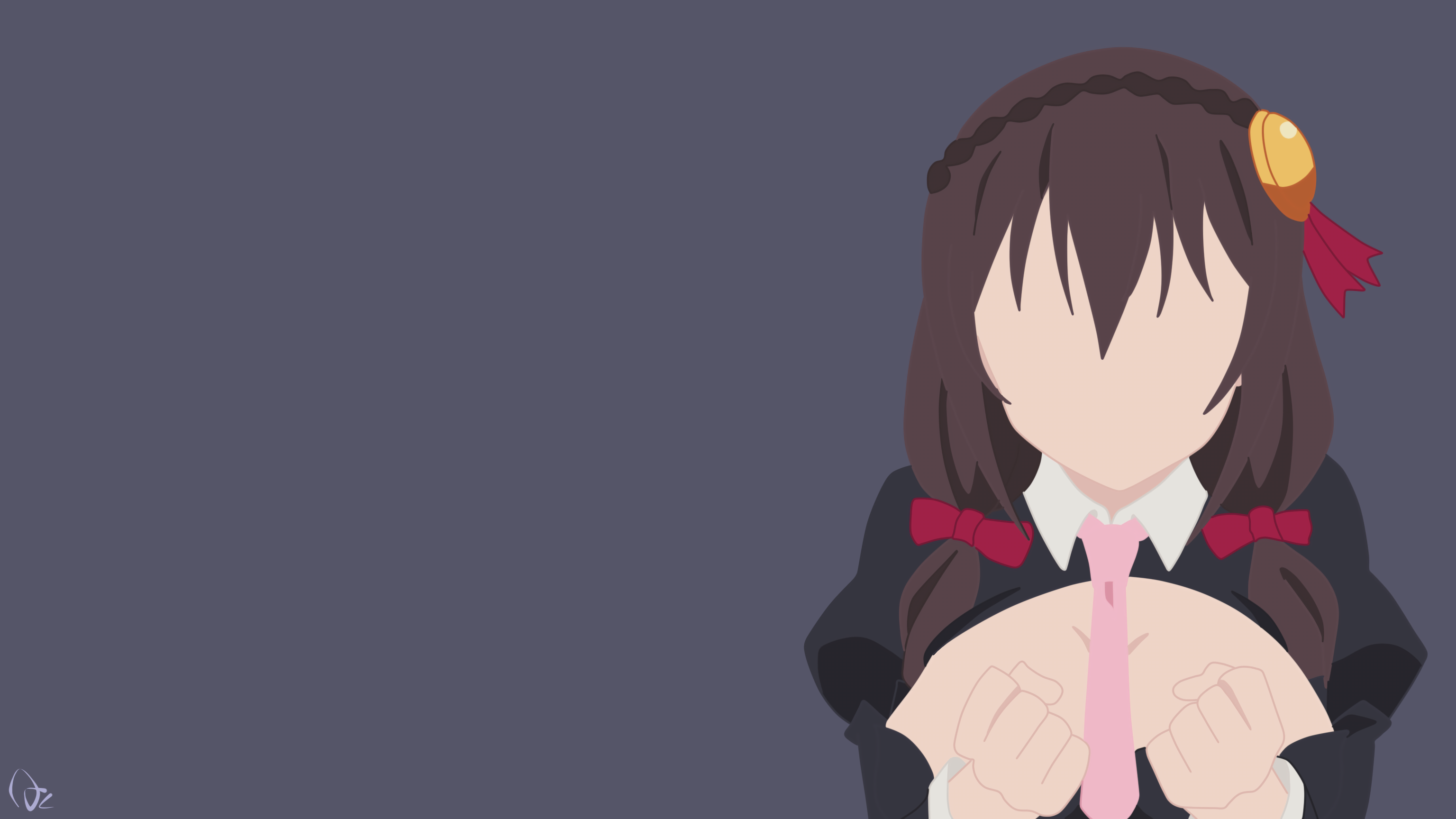 Yunyun from KonoSuba minimalist wallpaper HD Wallpaper
