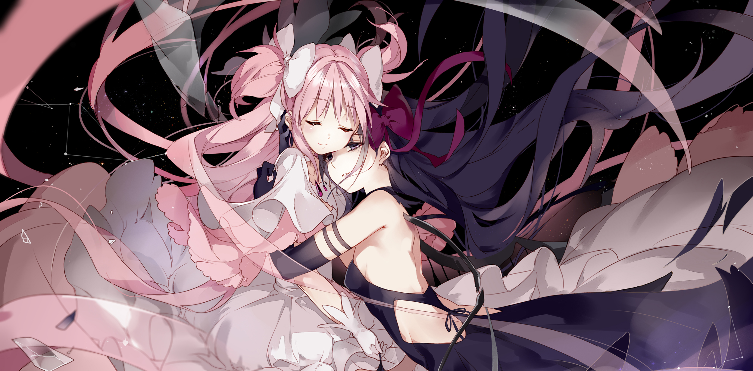 Madoka Magica: Homura Akemi and Madoka Kaname HD Wallpaper