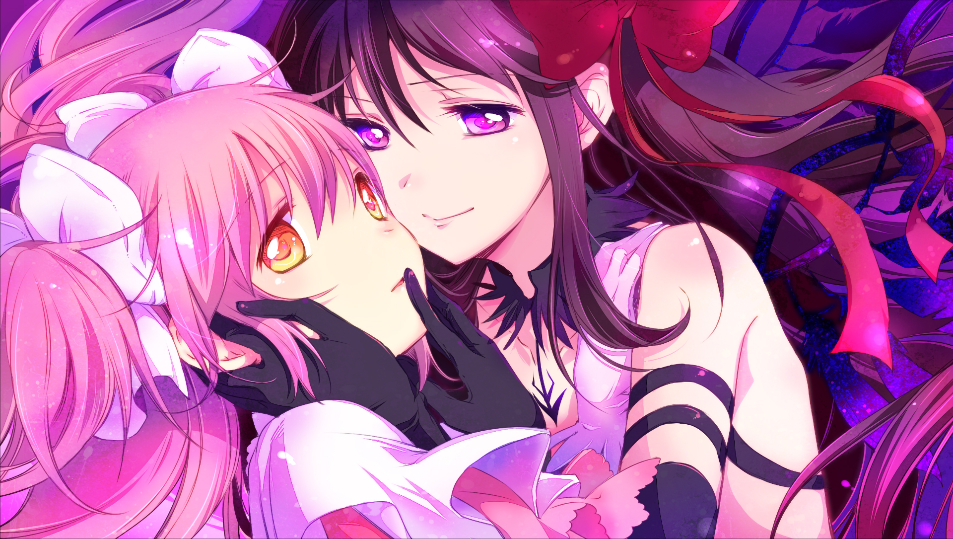 Homura Akuma and Madoka Kaname HD Wallpaper