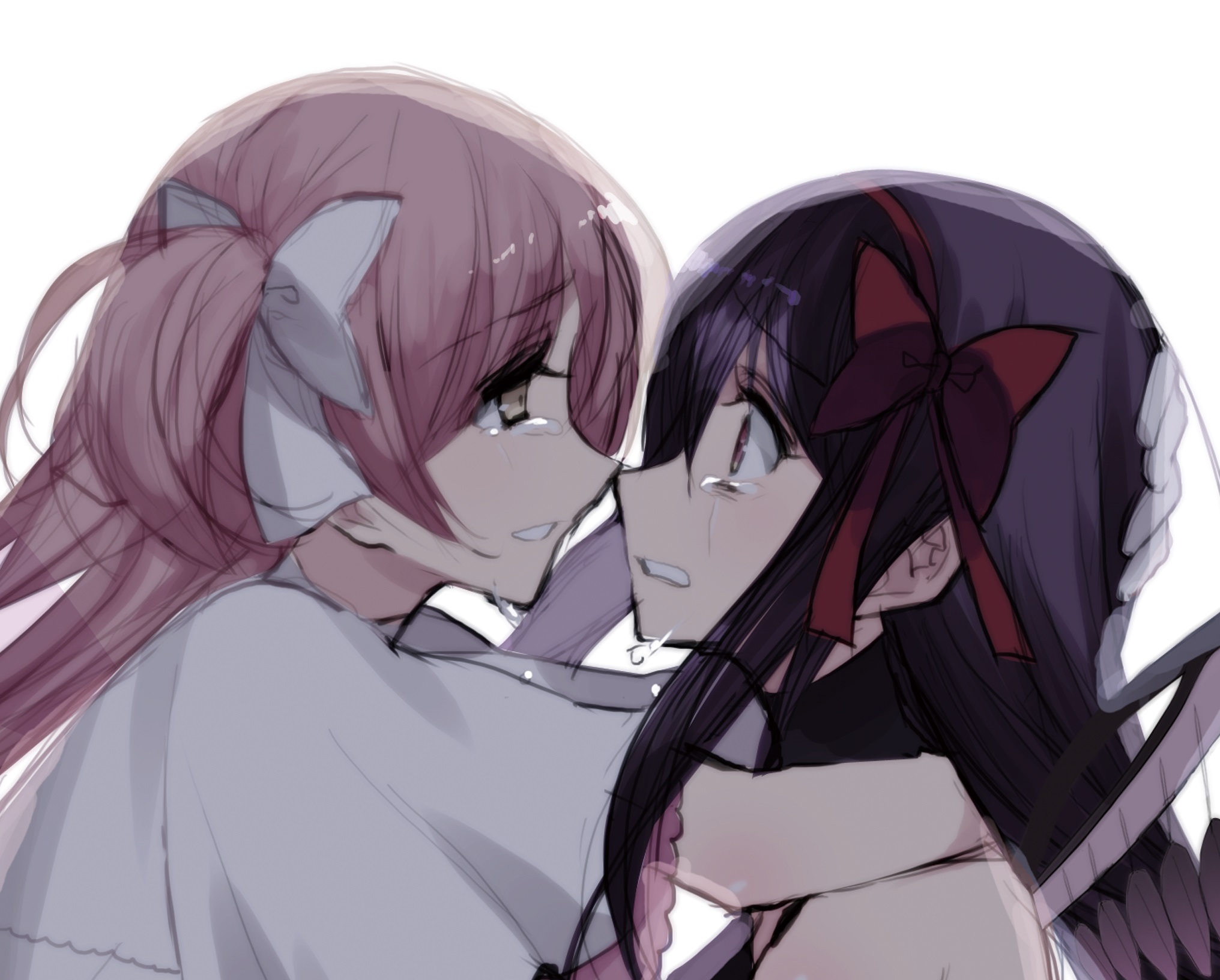 Madoka Magica: Homura Akemi and Madoka Kaname HD Wallpaper