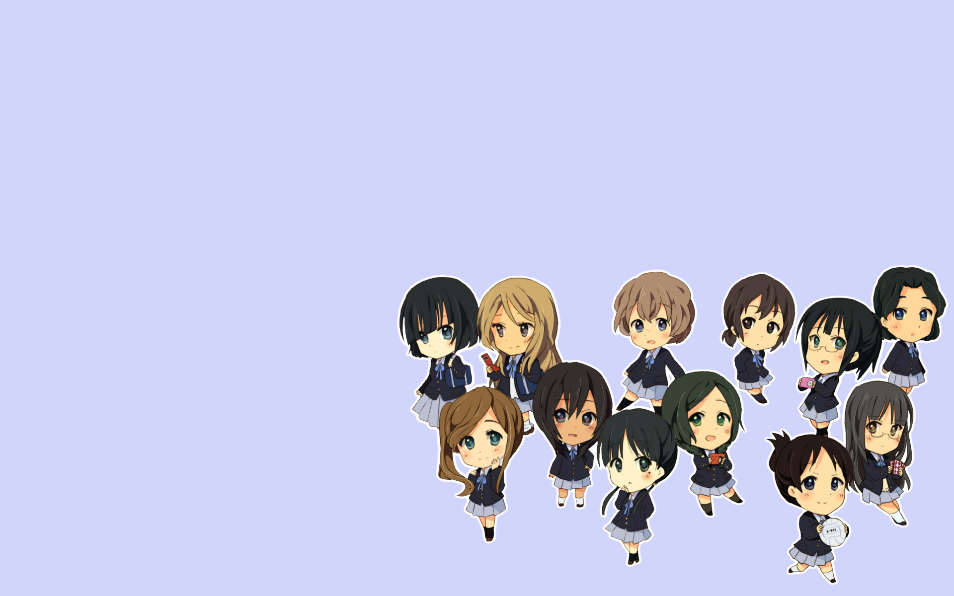 Chibi characters from K-On! HD Wallpaper