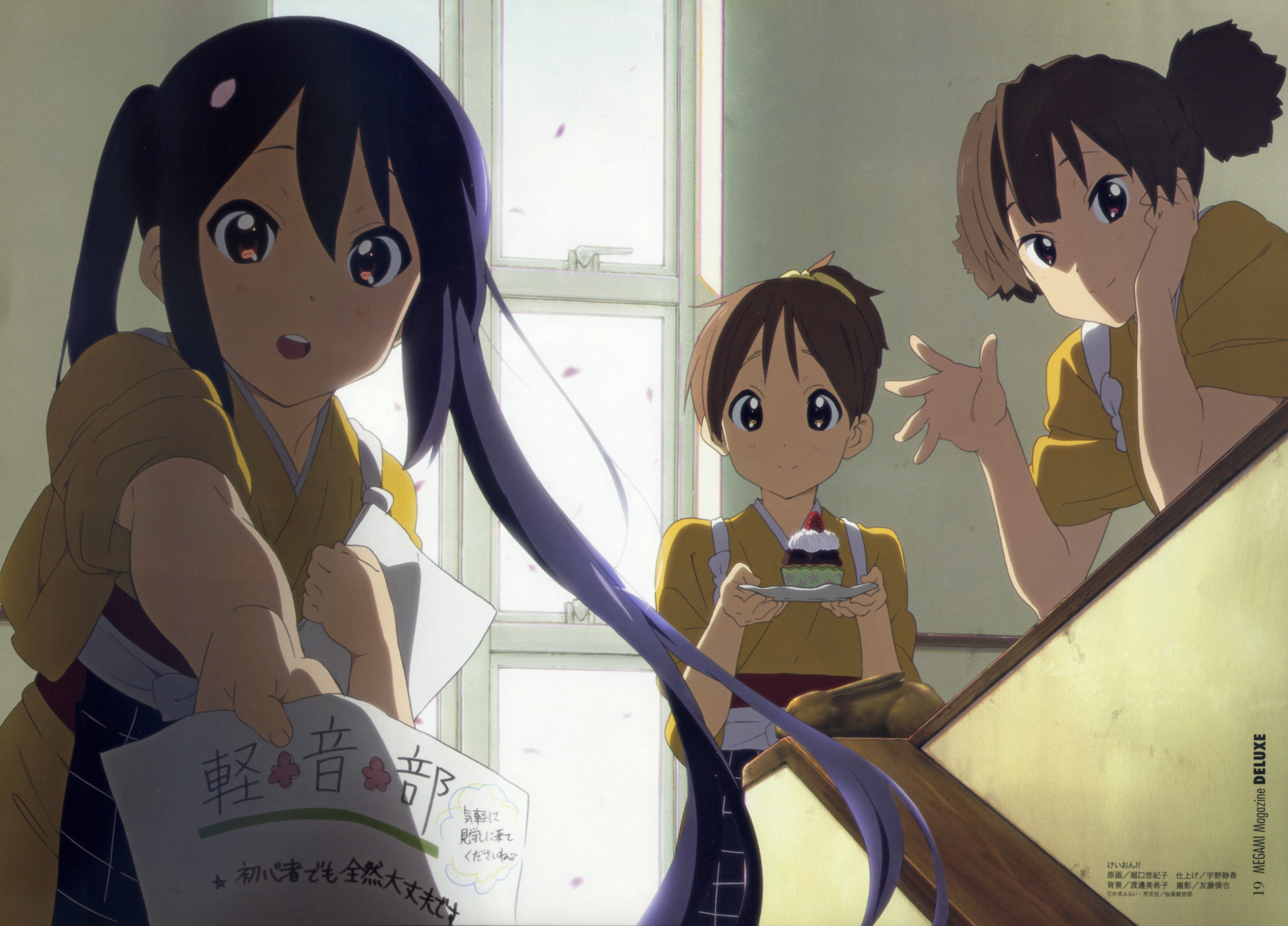 Azusa Nakano, Yui Hirasawa, and Mio Akiyama from K-On! HD Wallpaper