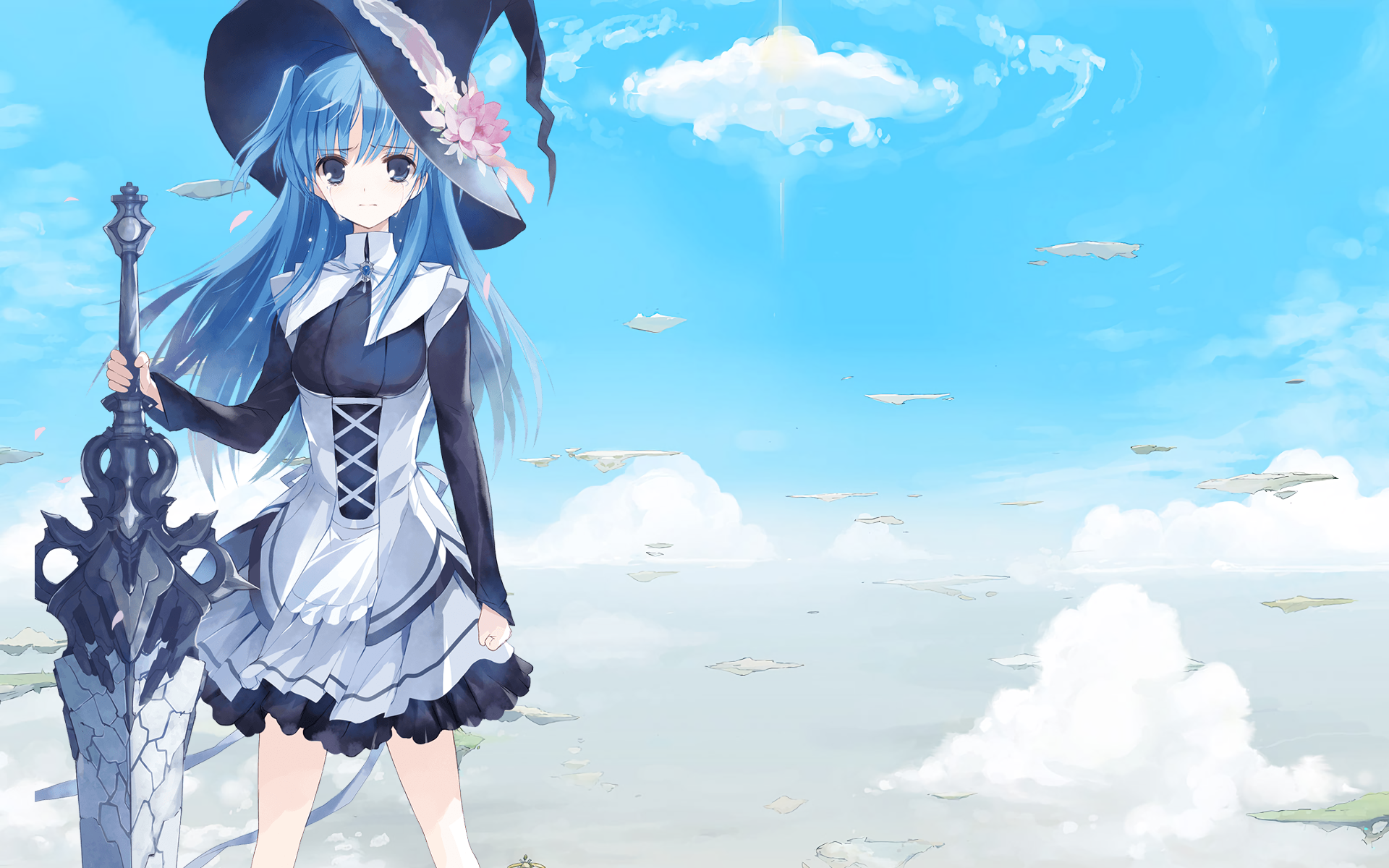 Chtholly Nota Seniorious with a sword HD Wallpaper