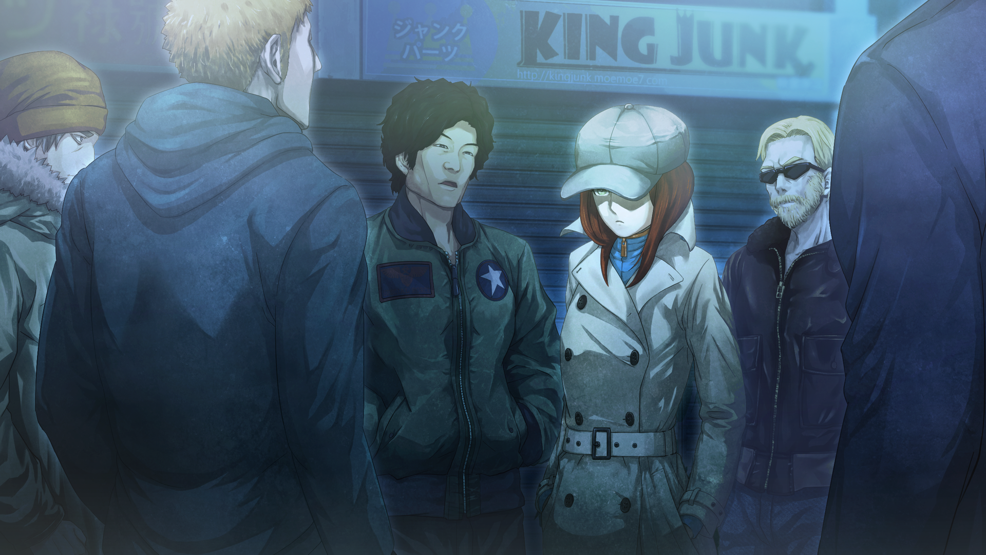Suzuha Amane and group outside King Junk HD Wallpaper
