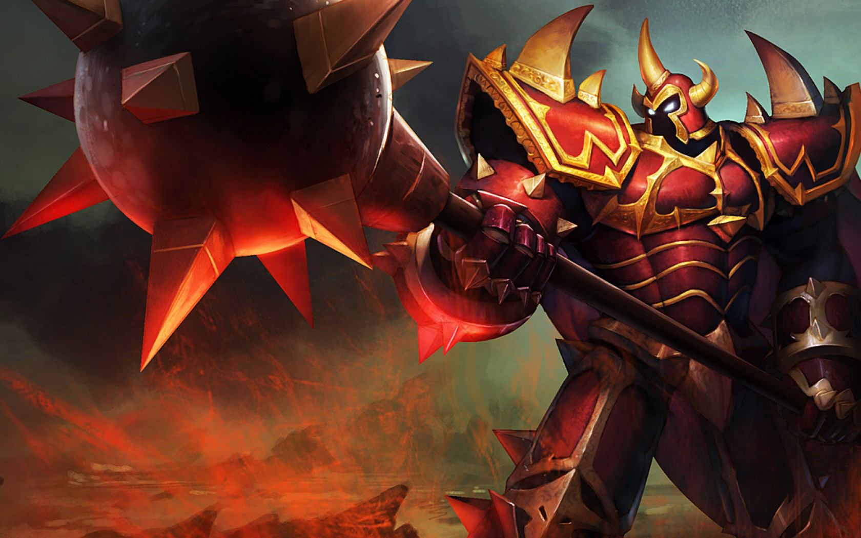 Mordekaiser from League of Legends with a mace HD Wallpaper