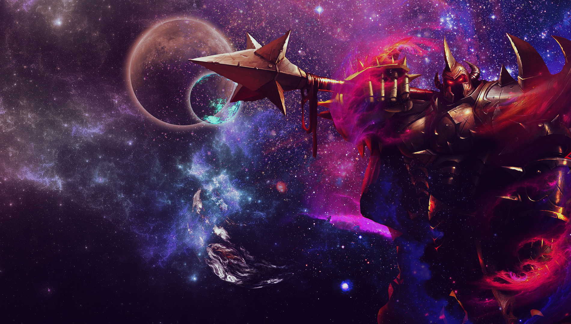 Mordekaiser from League of Legends in Space HD Wallpaper