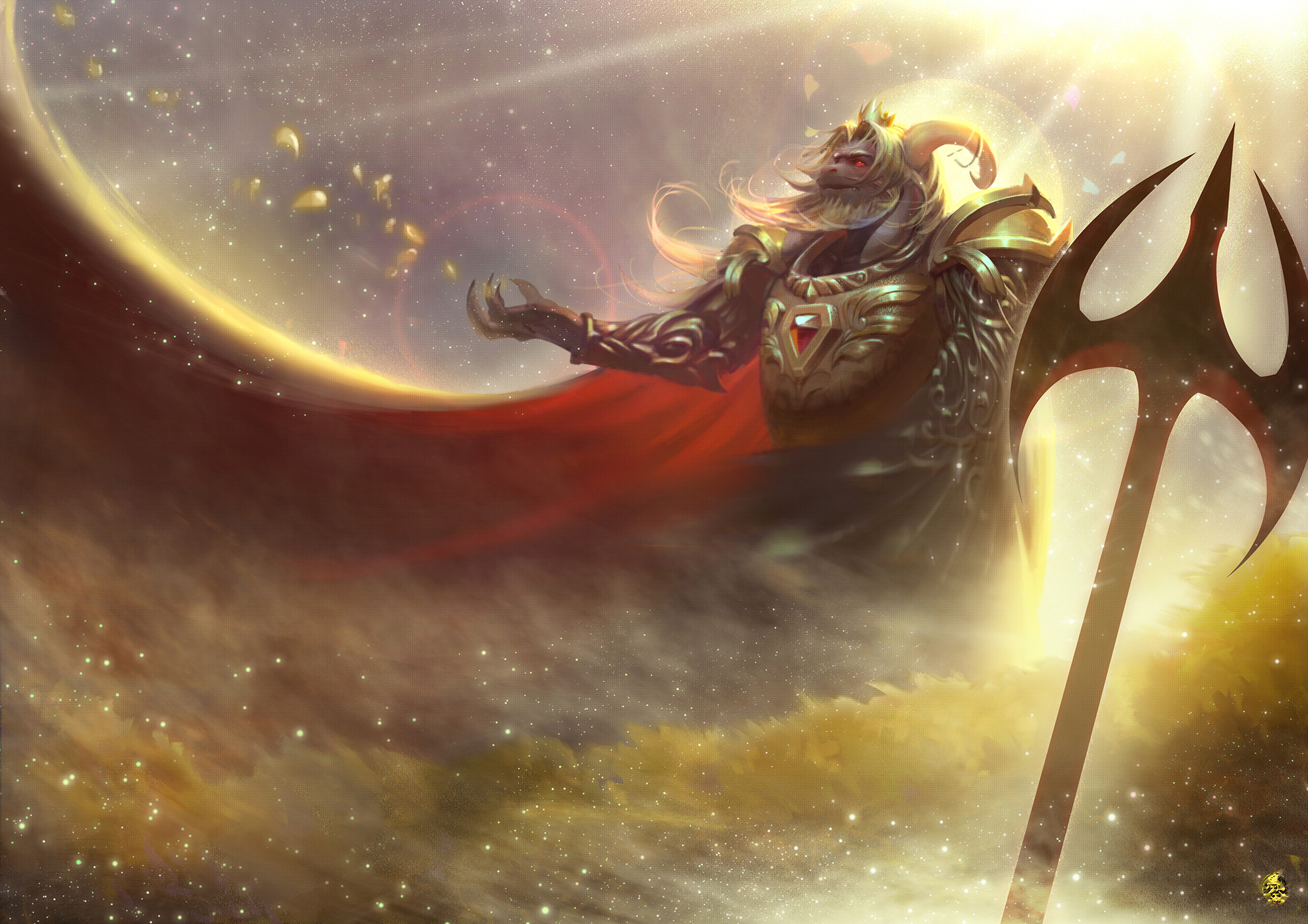 Asgore from Undertale with Trident HD Wallpaper